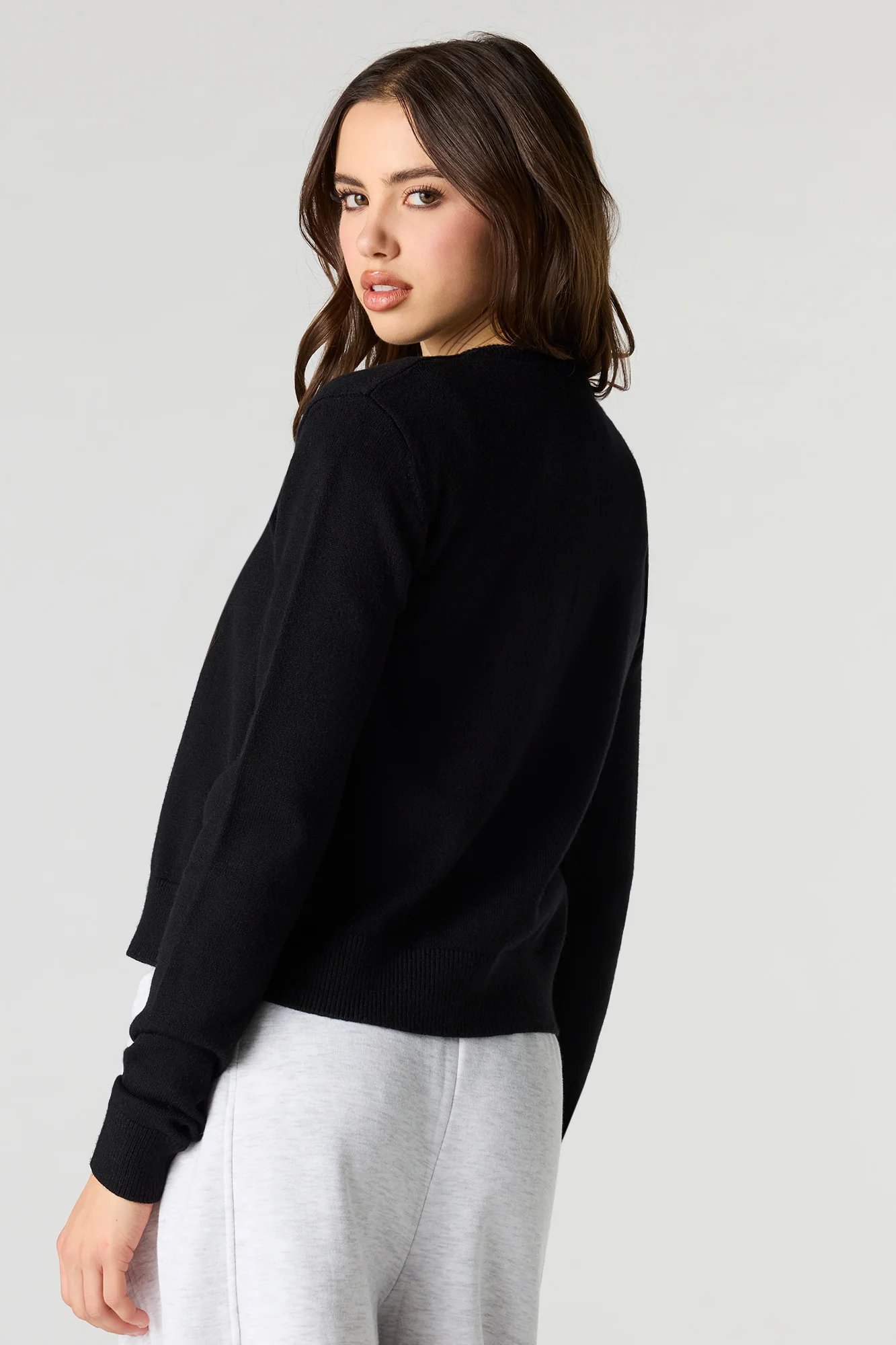 Knit Button Front Cardigan - Image 9