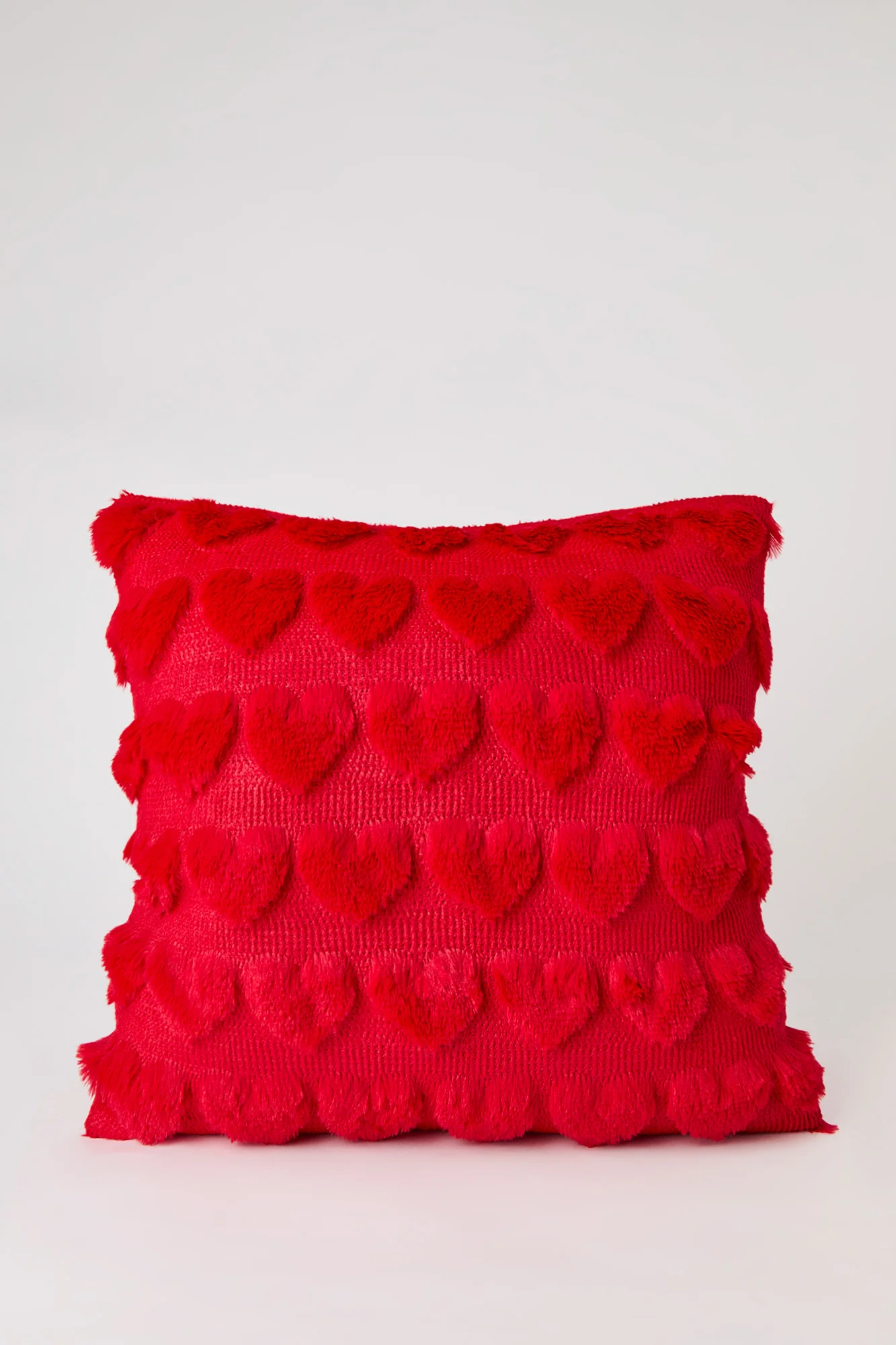 Textured Plush Heart Throw Pillow