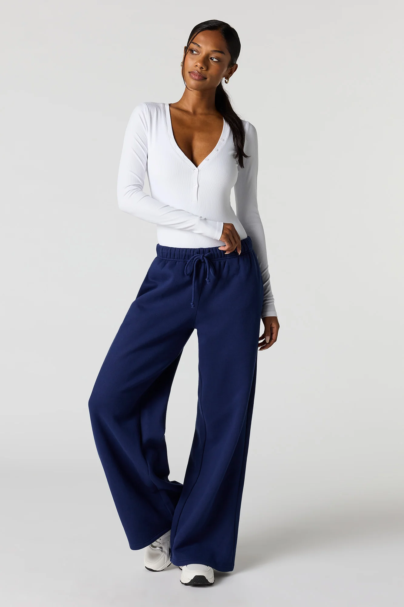 Contour Ribbed Long Sleeve Henley Bodysuit - Image 12