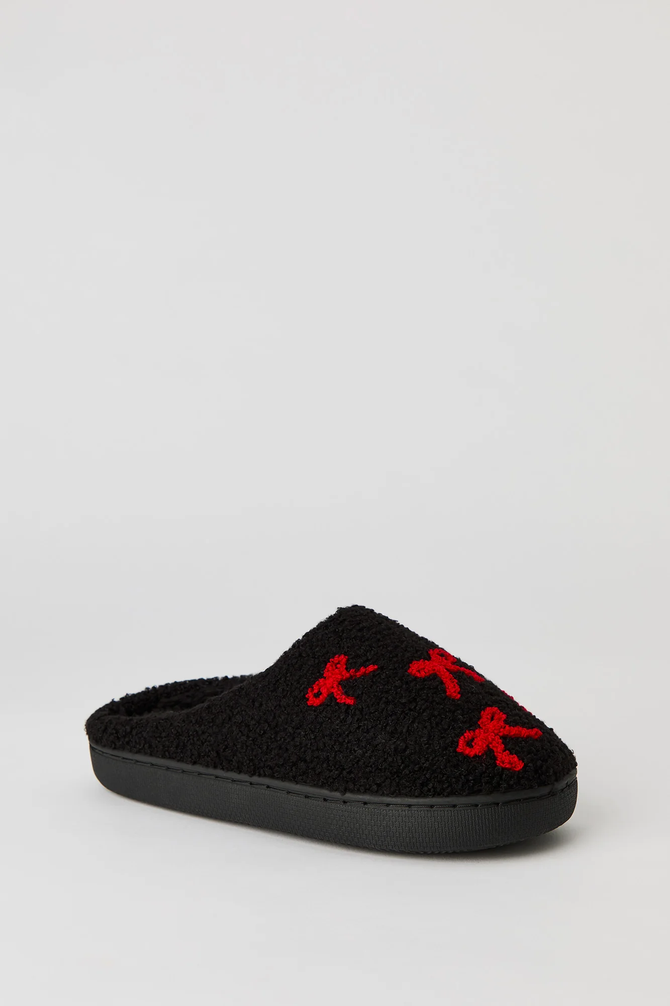 Bow Sherpa Slippers - Image 2