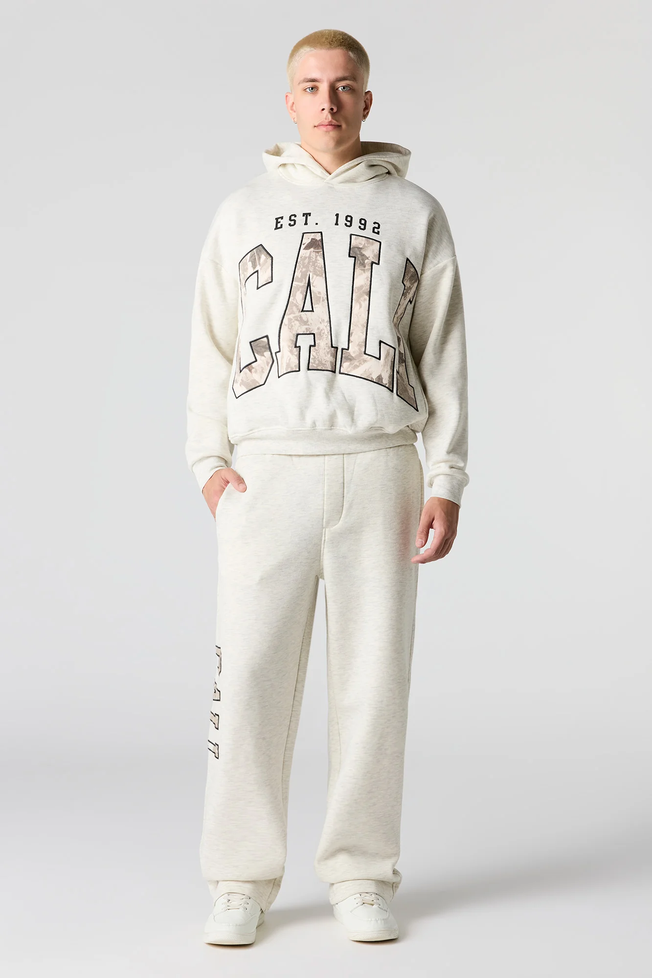 Cali Chenille Embroidered Boxy Fleece Hoodie - Image 3