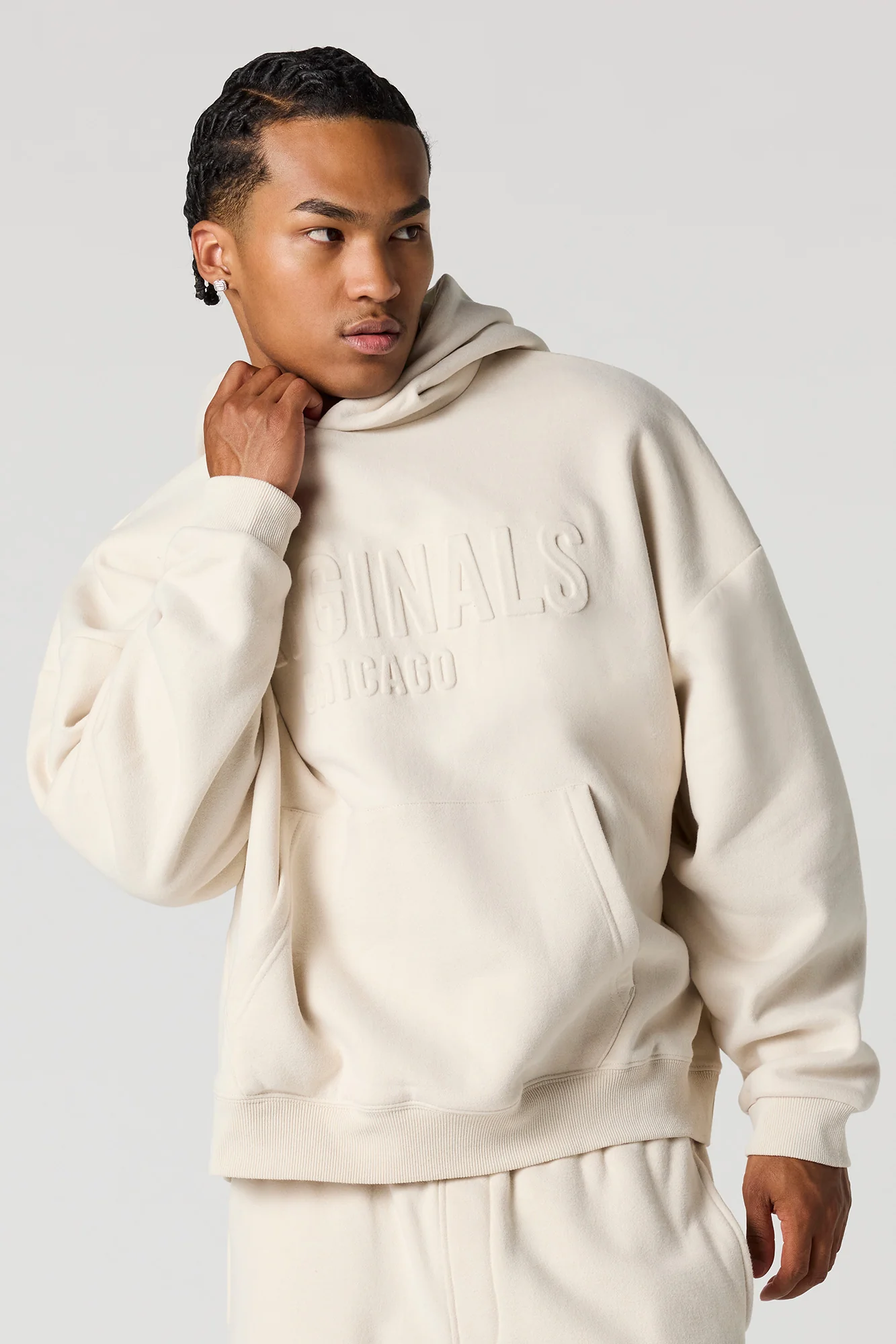 Premium Heavy Weight Fleece Embossed Boxy Hoodie