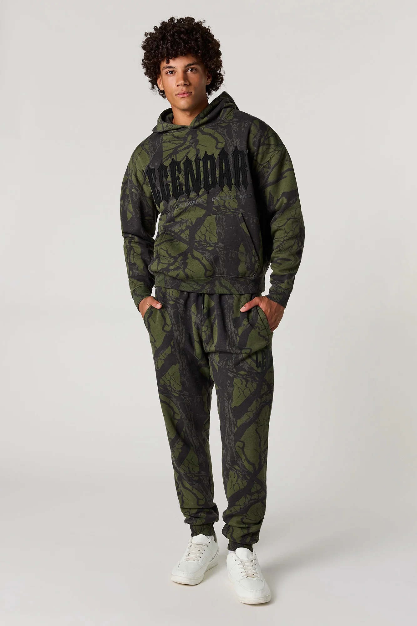Legendary Patch Camo Boxy Fleece Hoodie - Image 7