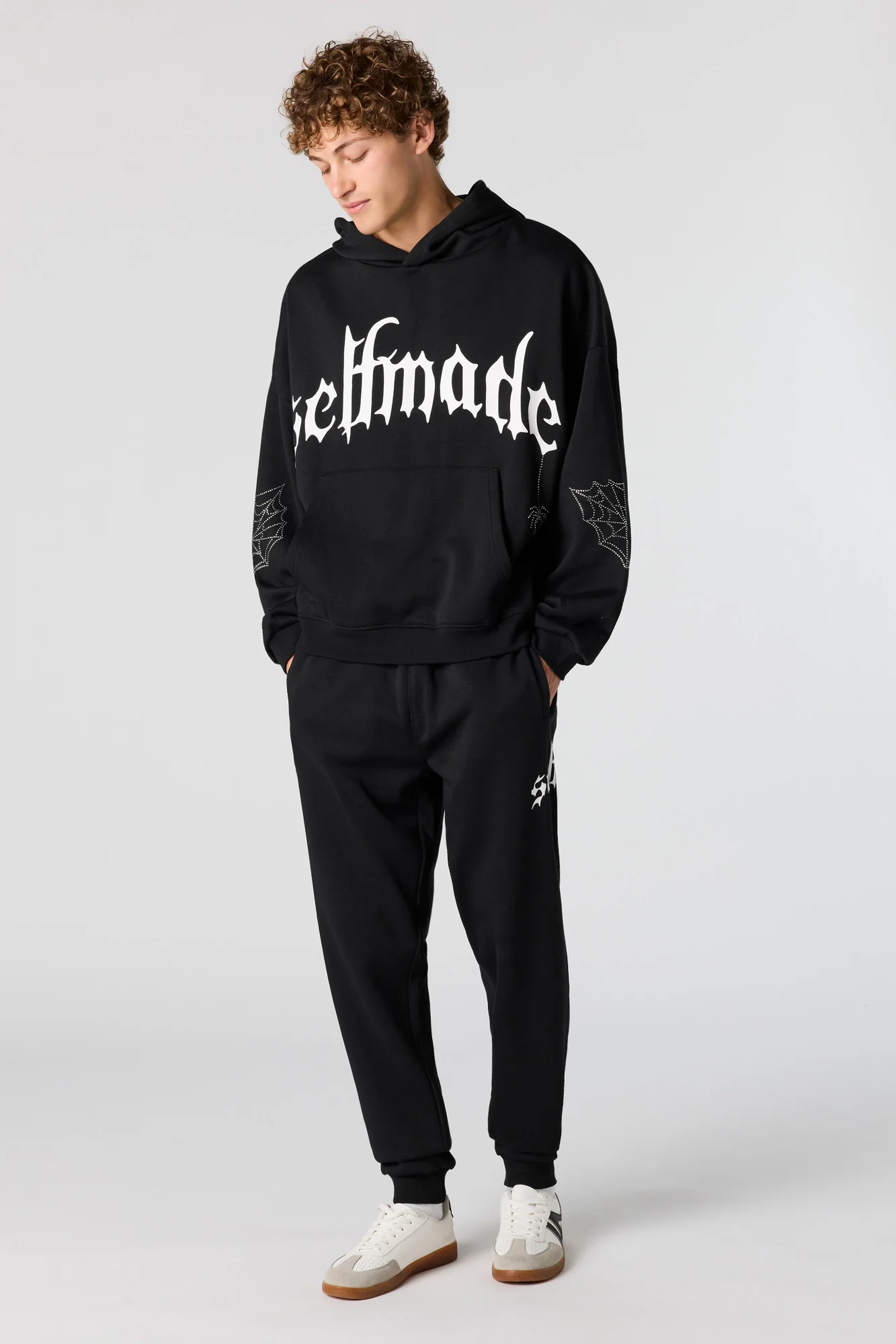 Self Made Rhinestone Boxy Hoodie - Image 7
