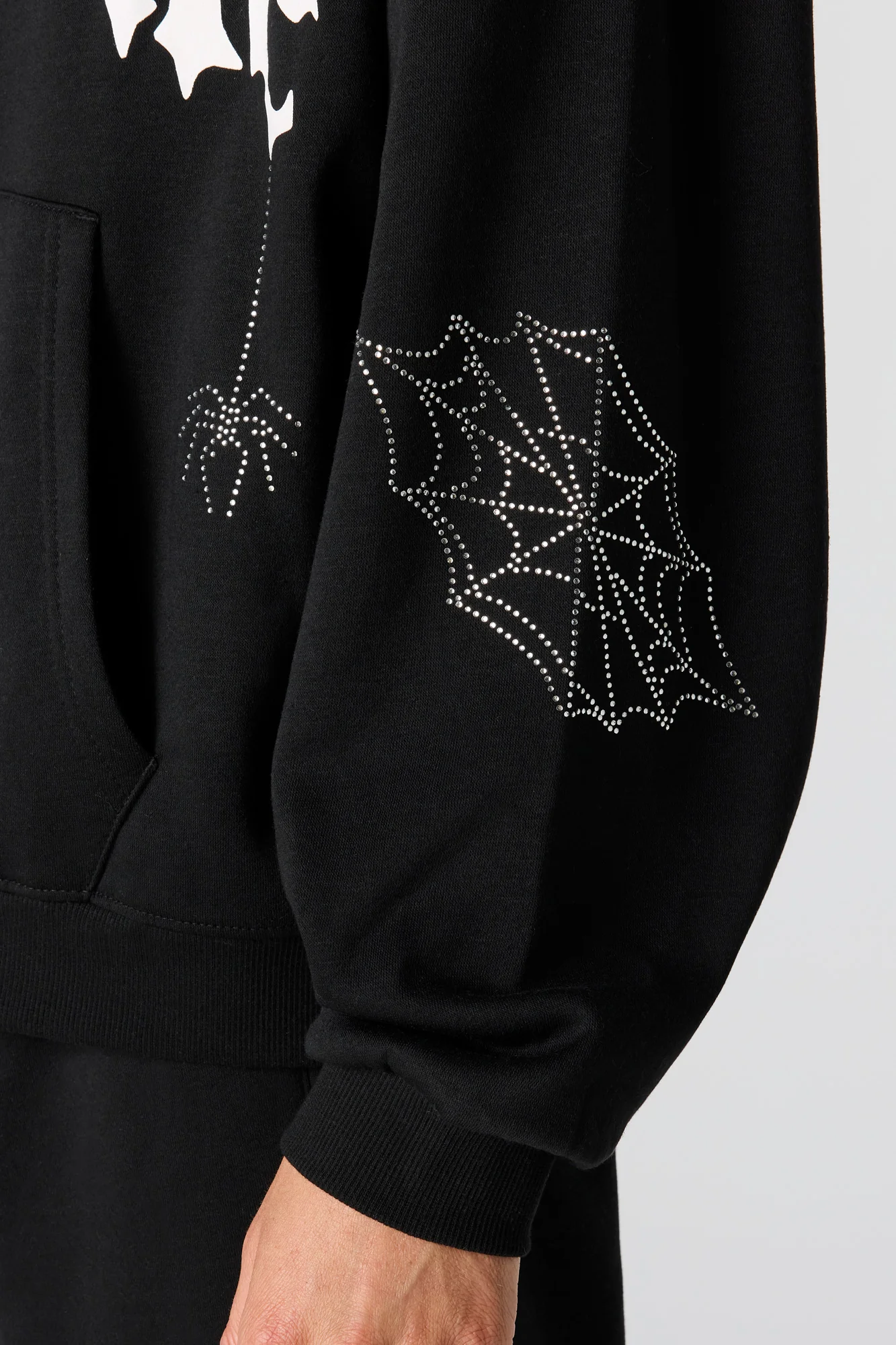 Self Made Rhinestone Boxy Hoodie - Image 8