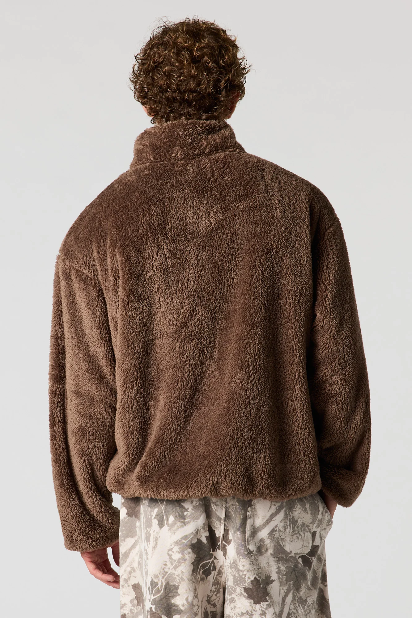 Sherpa Oversized Zip-Up Jacket - Image 5