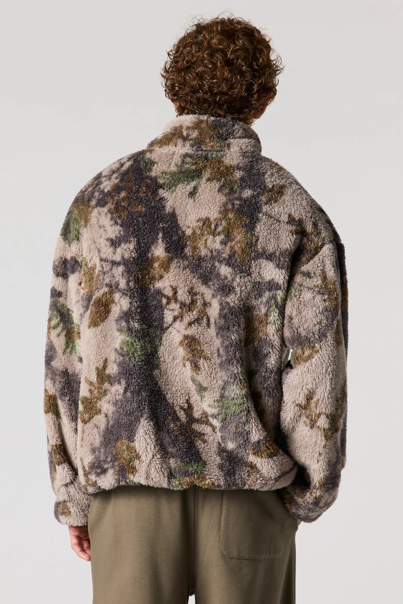 Sherpa Oversized Zip-Up Jacket - Image 8