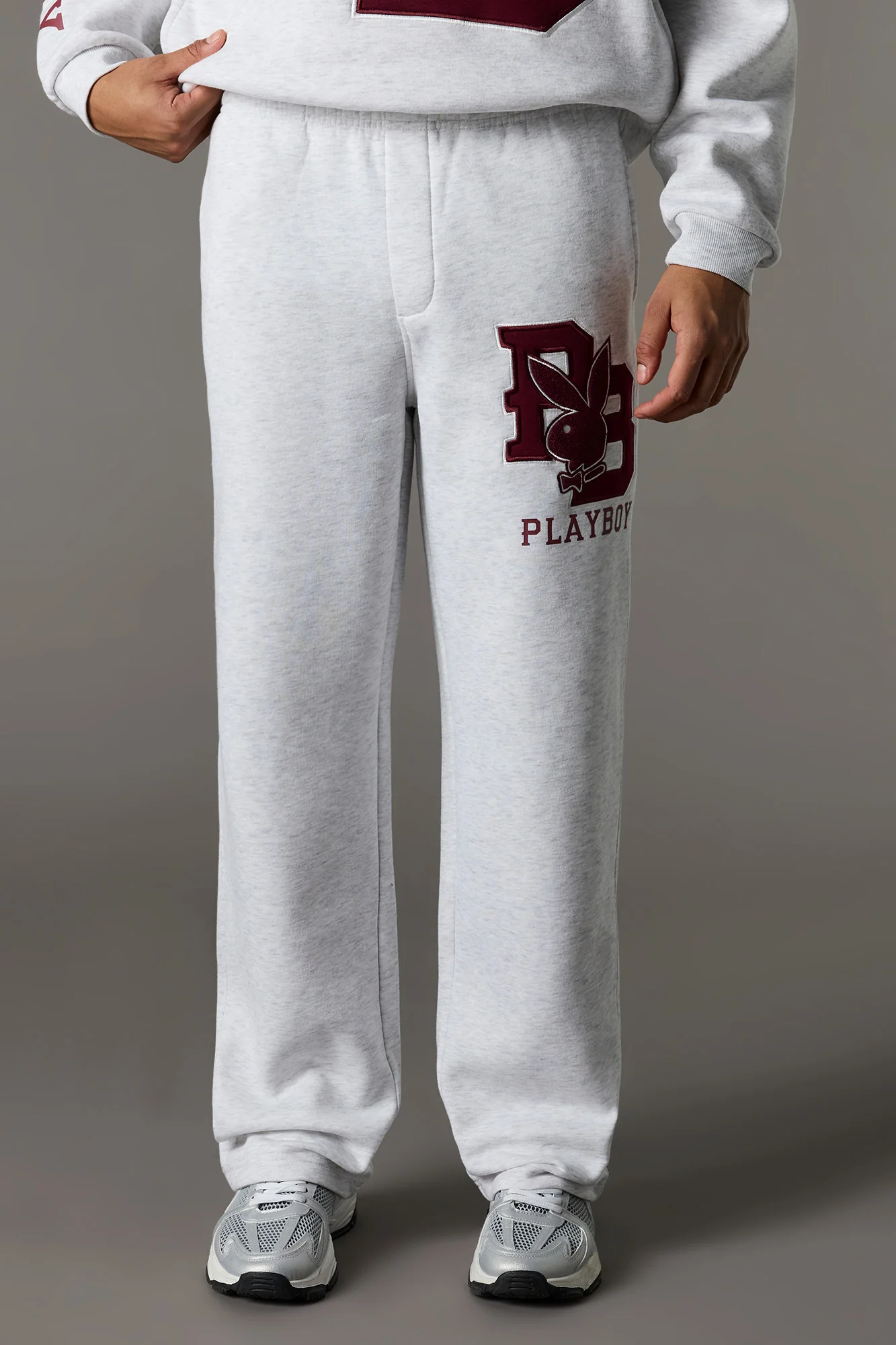 Chenille Embroidered Playboy Fleece Sweatpant - Image 5