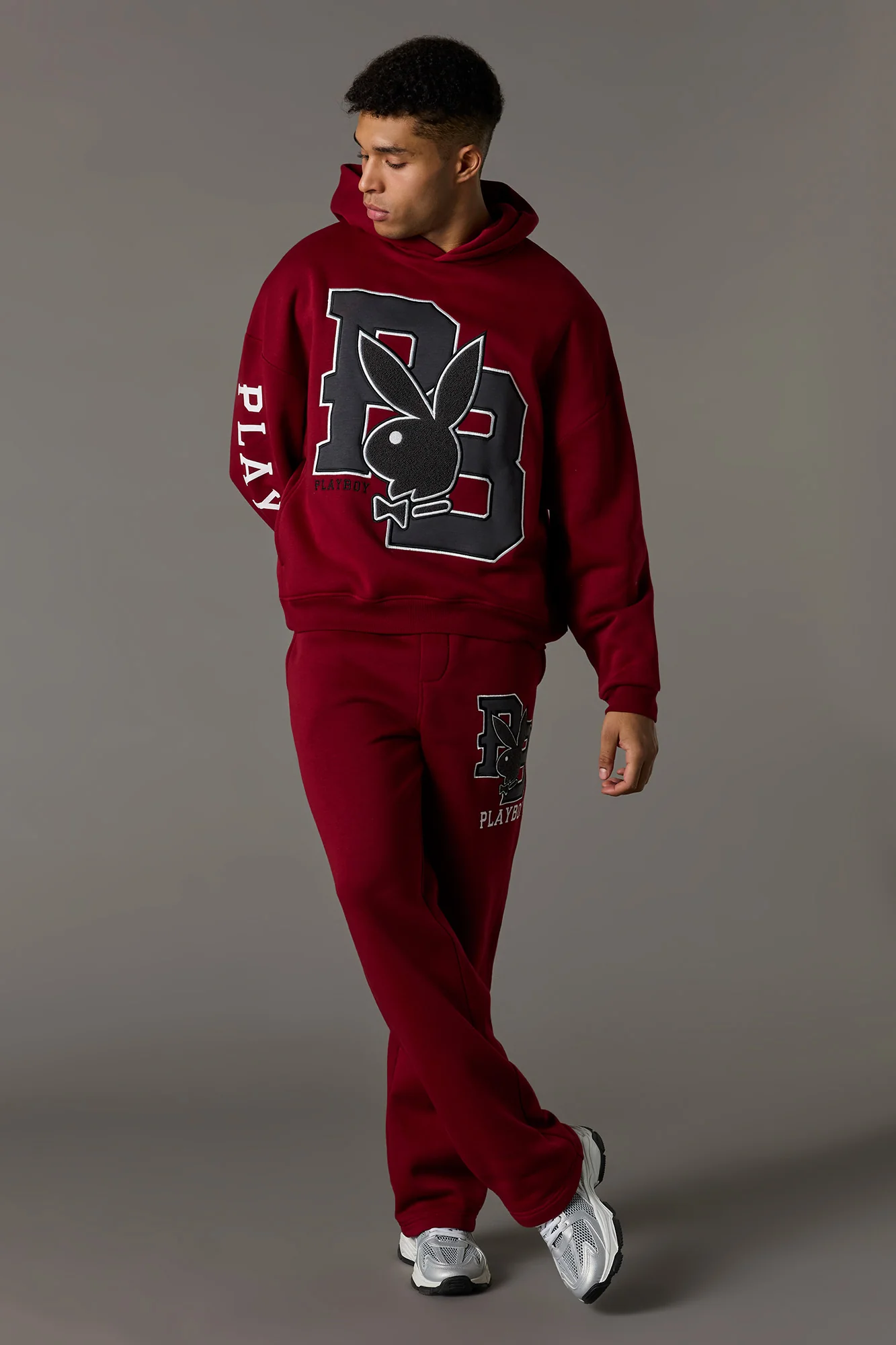 Chenille Embroidered Playboy Fleece Sweatpant - Image 9
