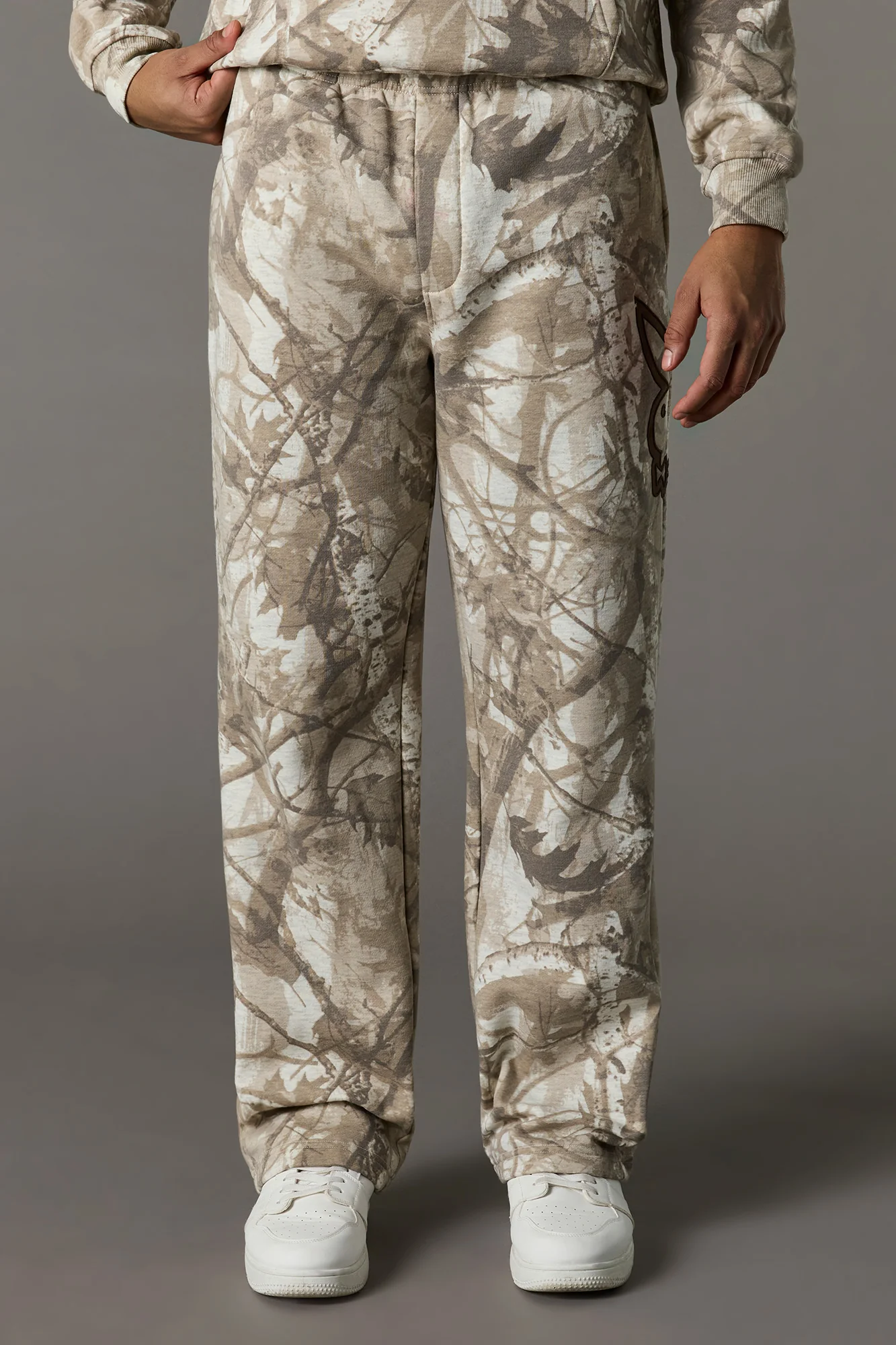 Twill Embroidered Playboy Fleece Sweatpant