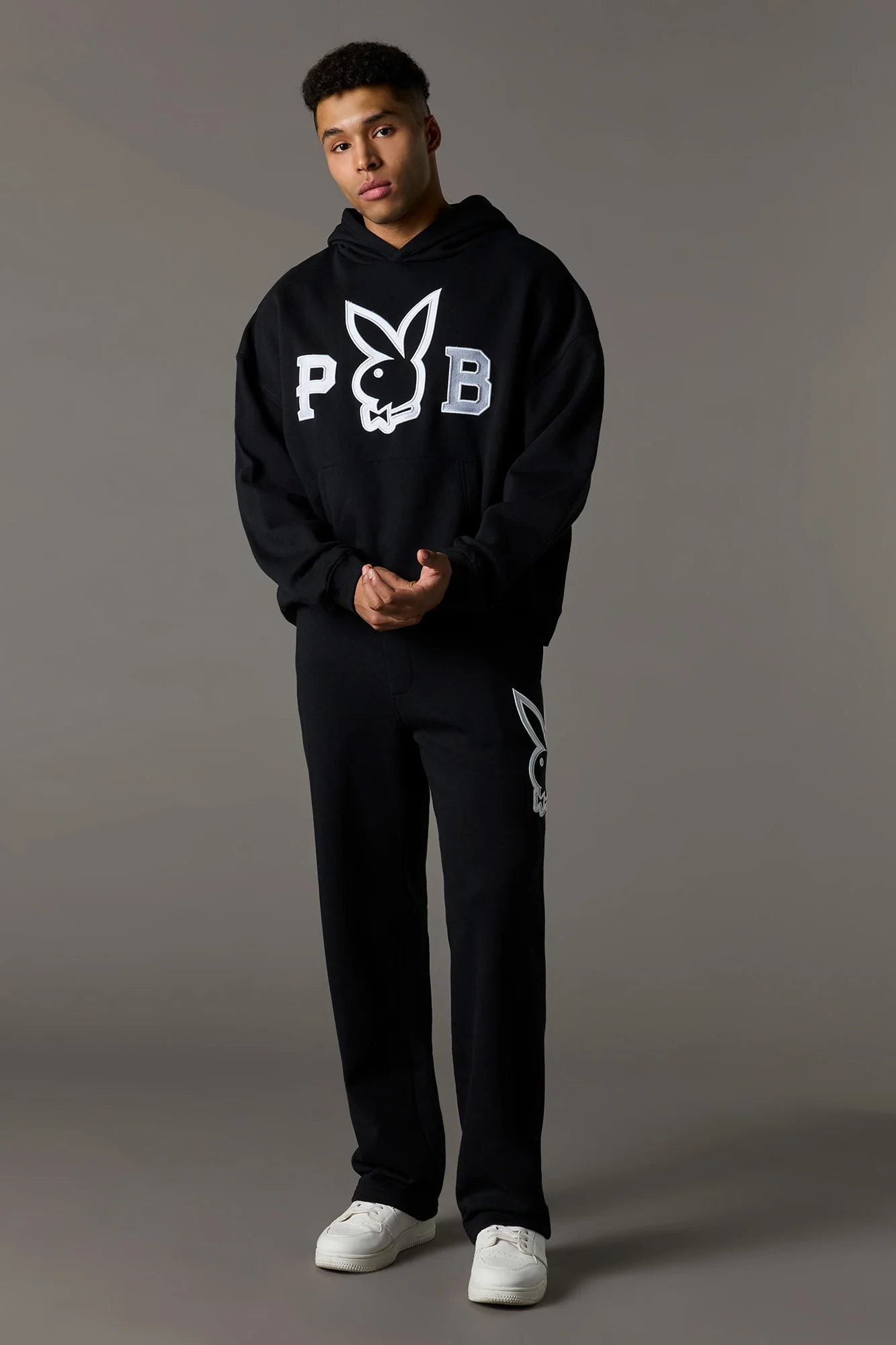 Twill Embroidered Playboy Fleece Sweatpant - Image 6