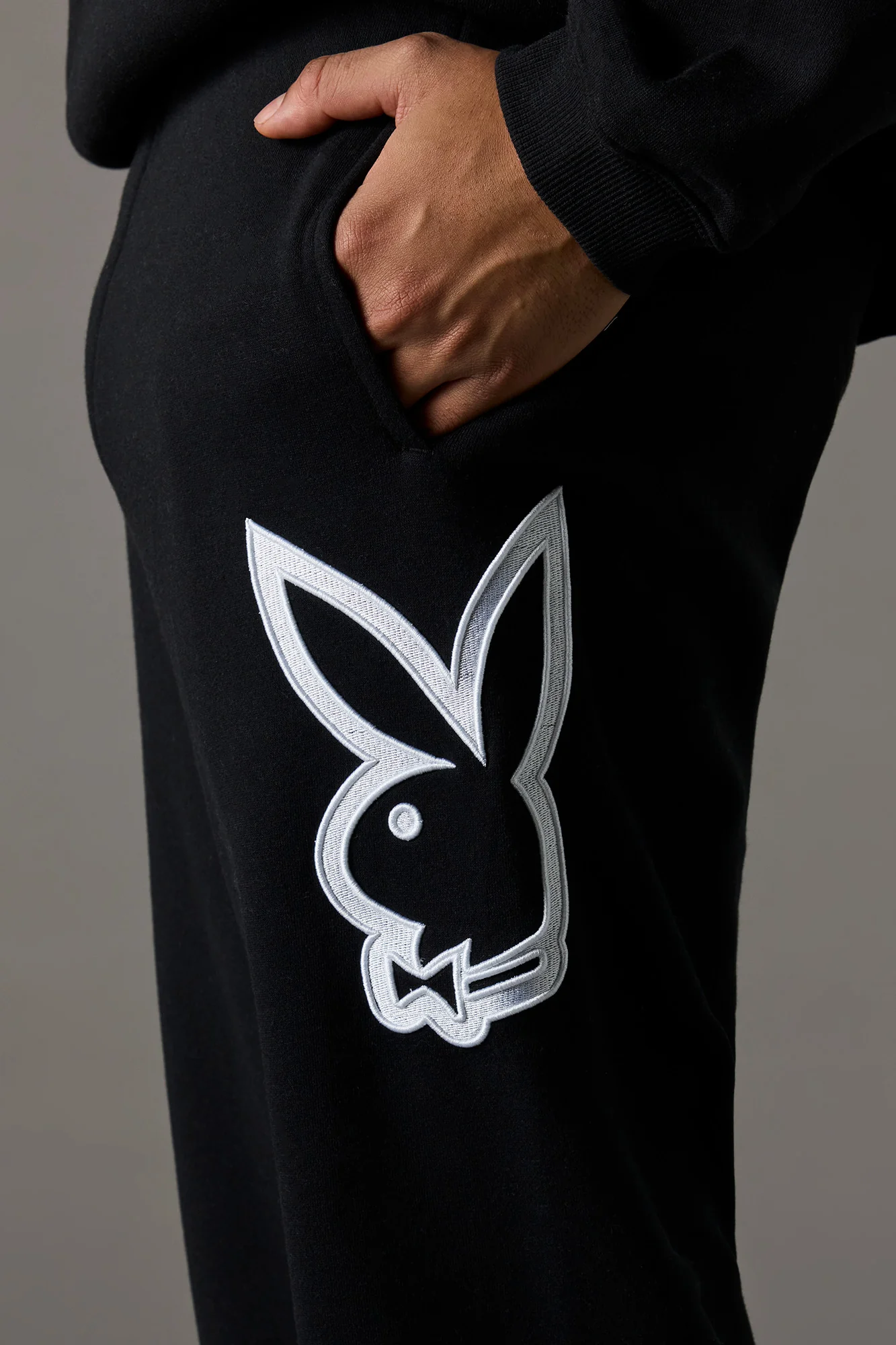 Twill Embroidered Playboy Fleece Sweatpant - Image 8