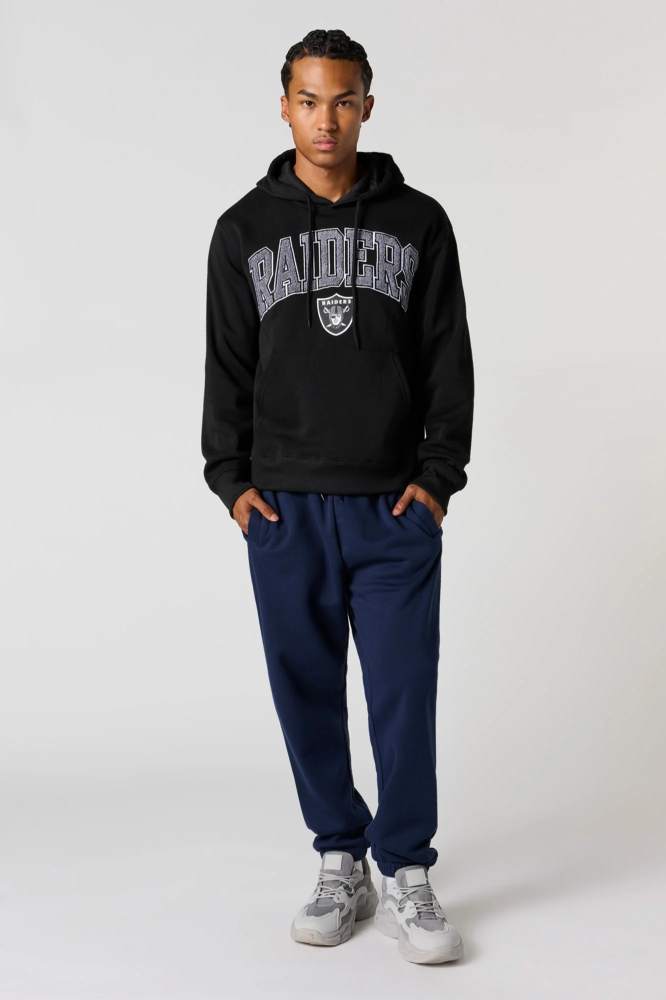 Las Vegas Raiders Chenille Embroidered Fleece Hoodie - Image 3