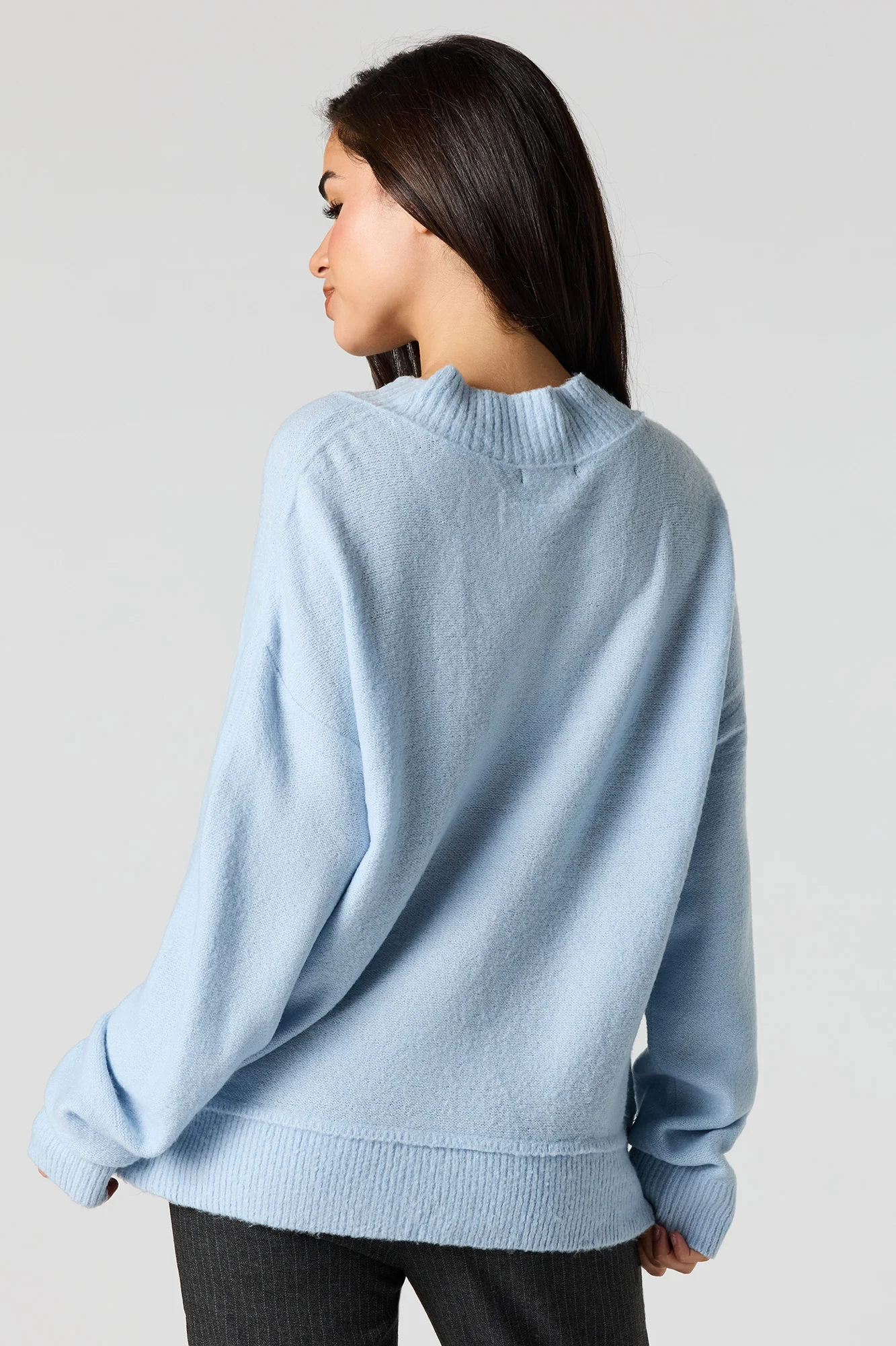 Mossy Knit V-Neck Sweater - Image 2