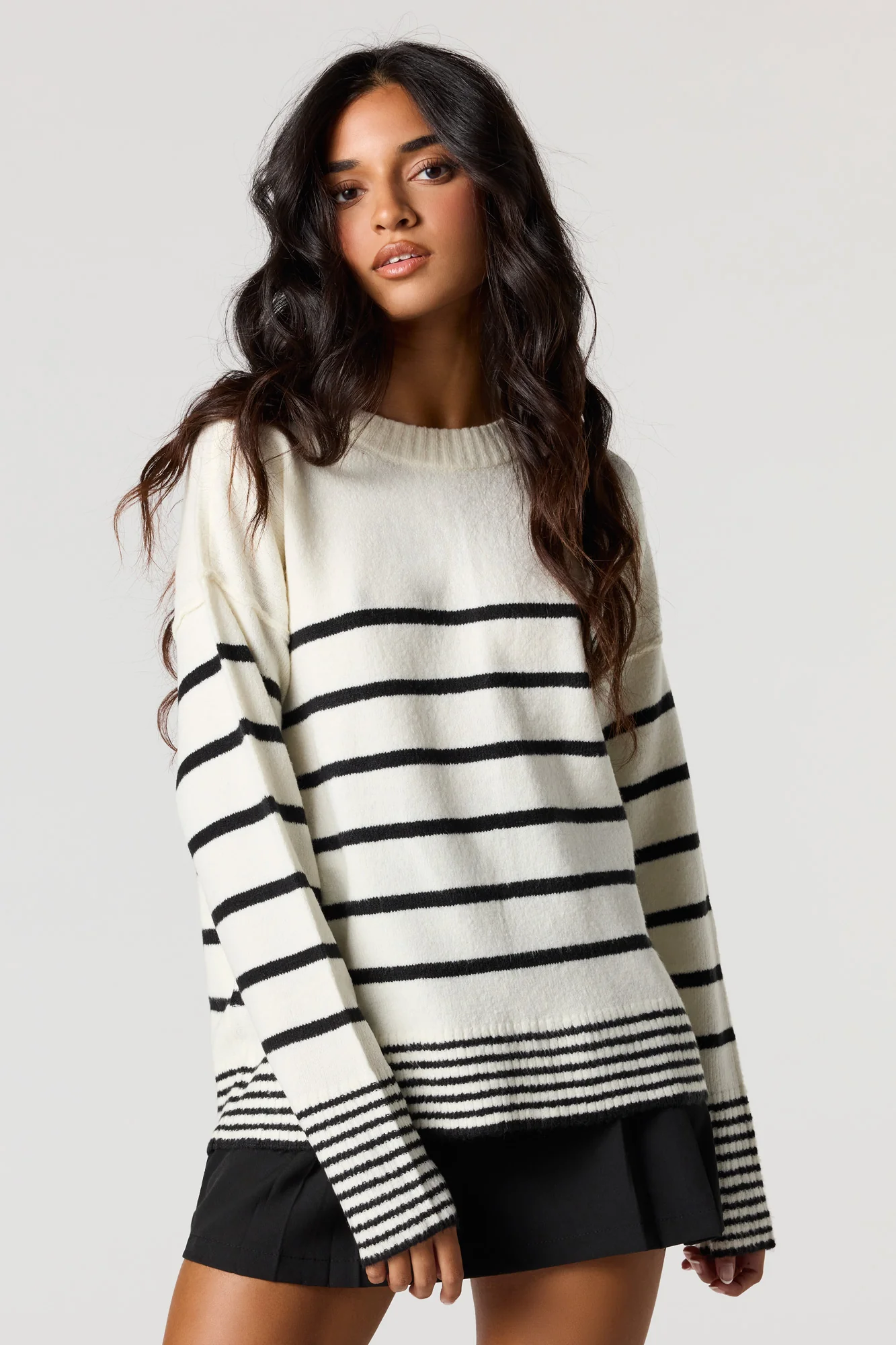 Mossy Knit Striped Sweater - Image 7
