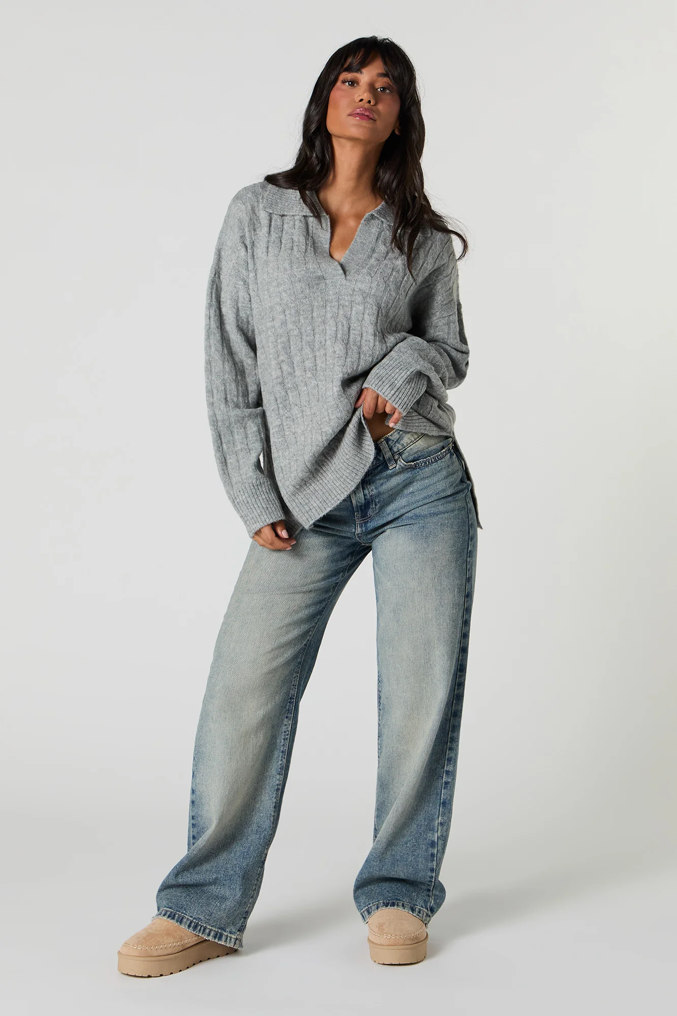 Mossy Cable Knit Sweater - Image 17