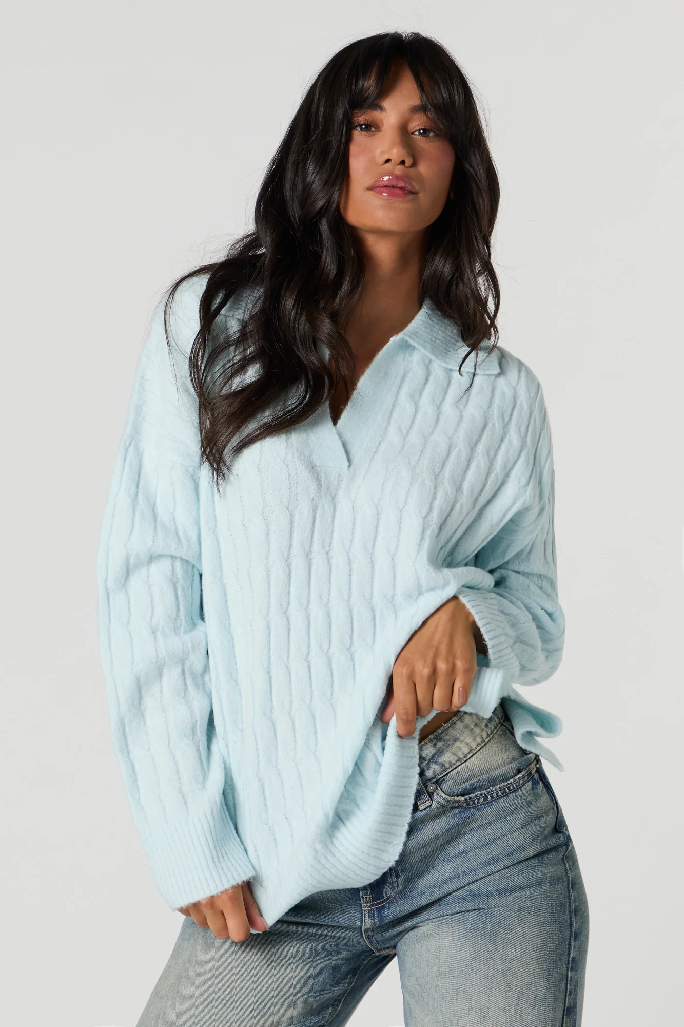 Mossy Cable Knit Sweater - Image 21