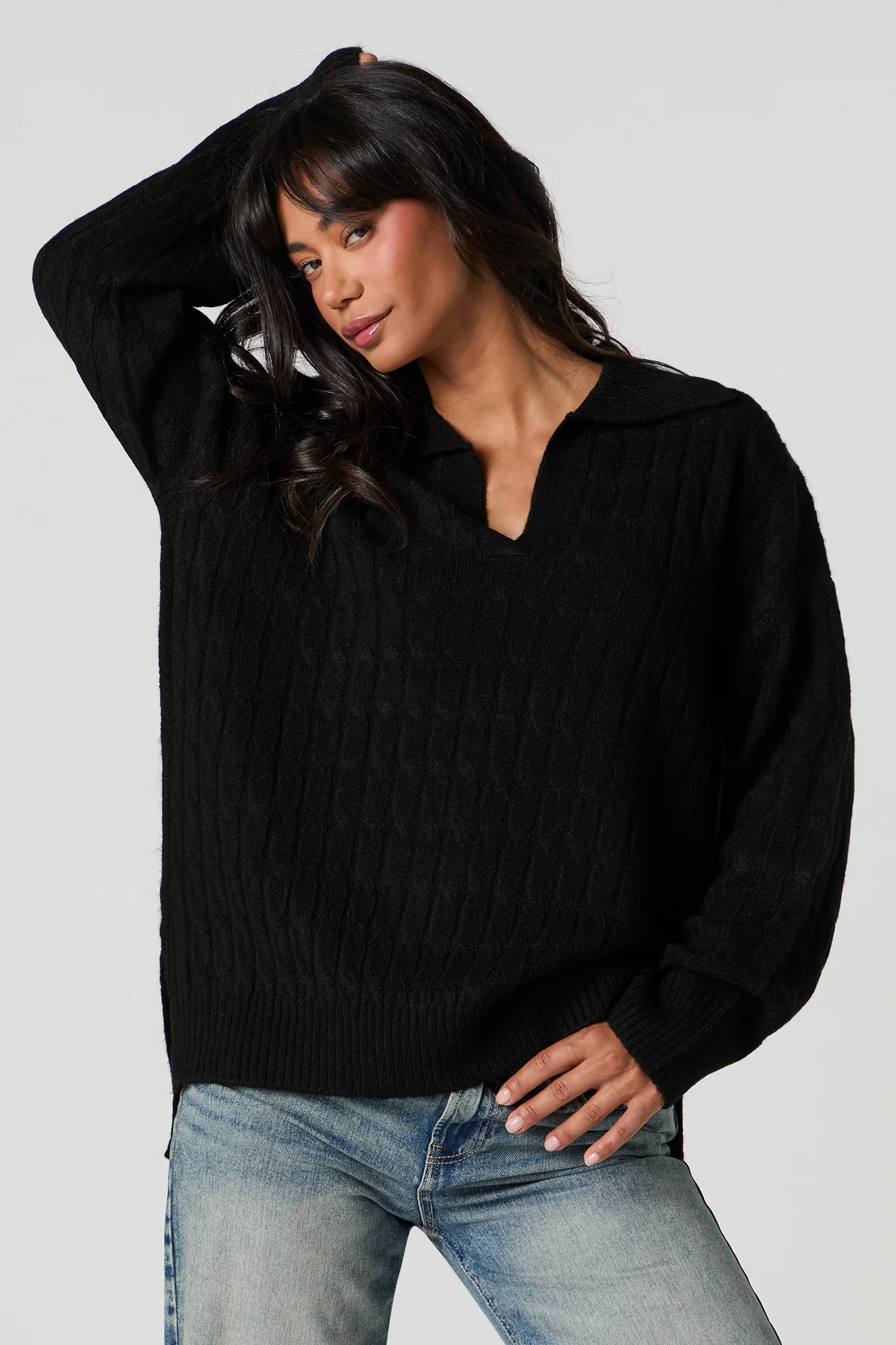 Mossy Cable Knit Sweater - Image 4