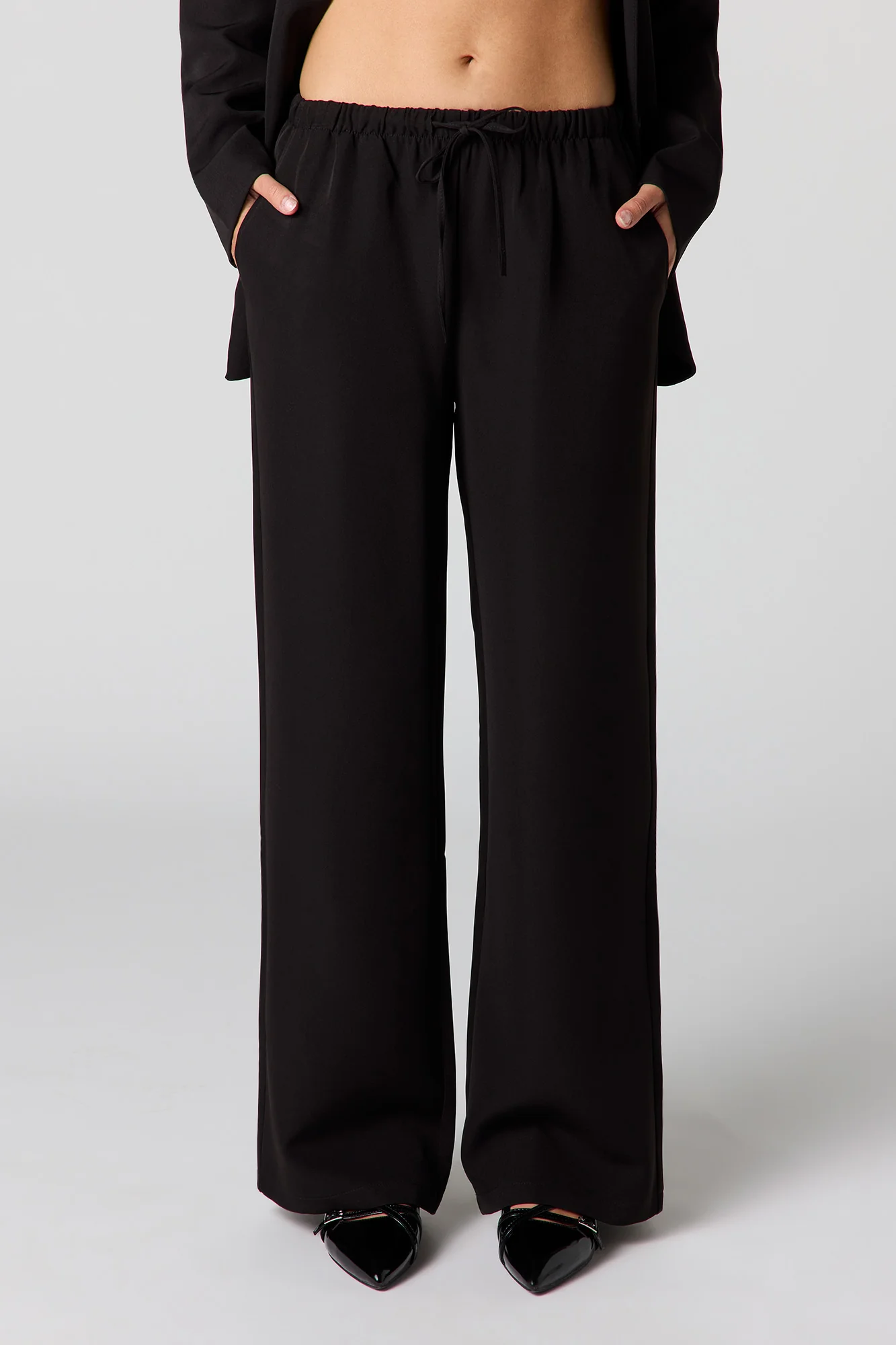 Drawstring Wide Leg Dress Pant - Image 8