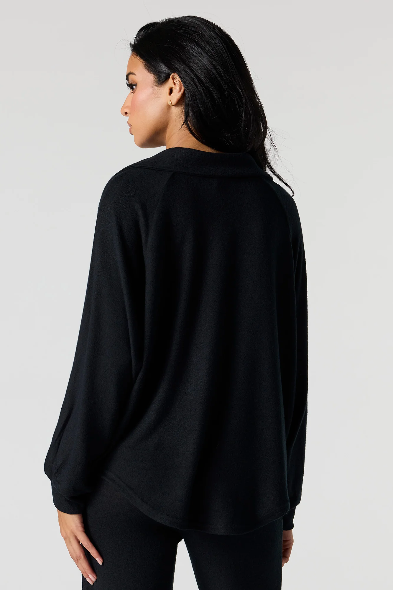 V-Neck Collared Long Sleeve Top - Image 11