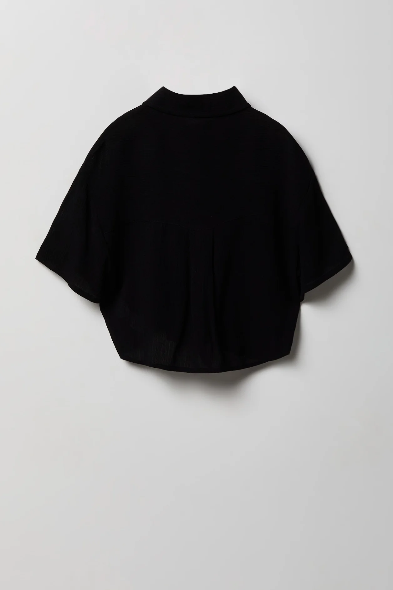Girls Textured Boxy Front Tie Top - Image 4