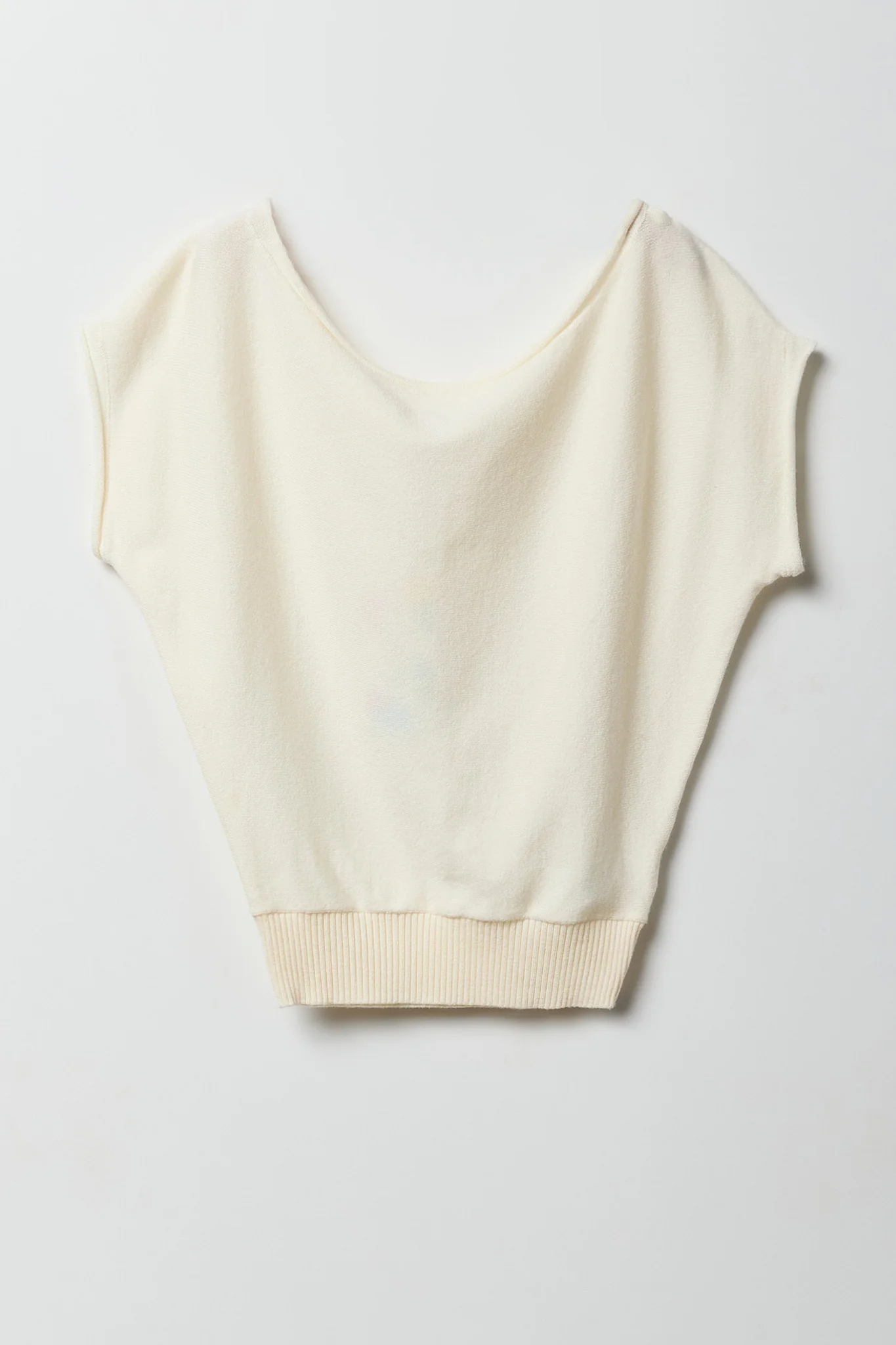 Girls Knit Off Shoulder Short Sleeve Top - Image 4