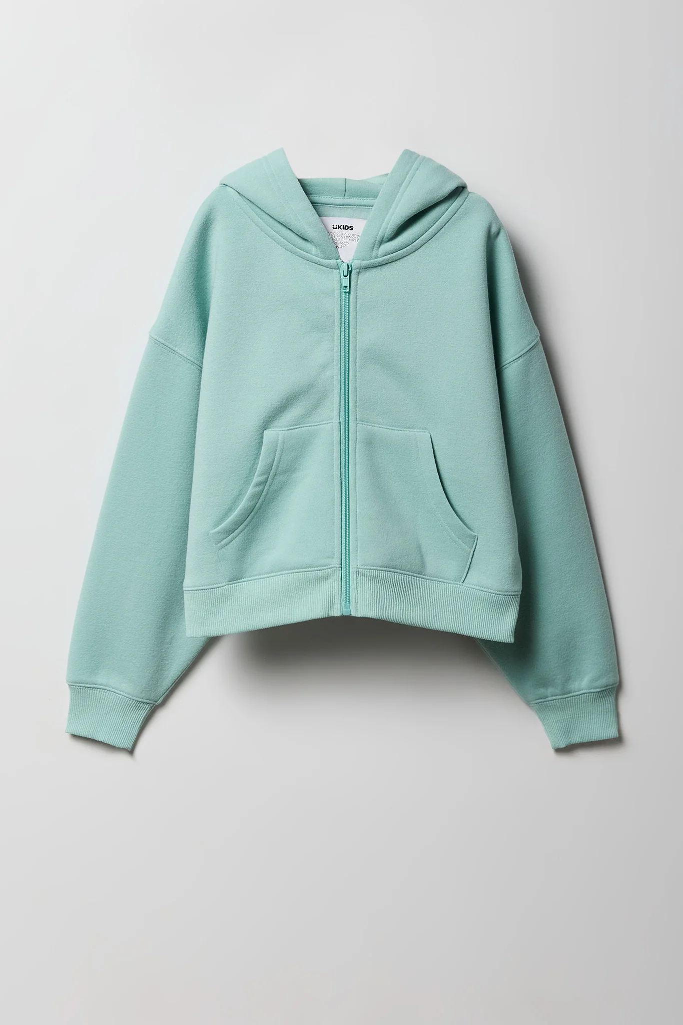 Girls Solid Fleece Zip-Up Hoodie - Image 9