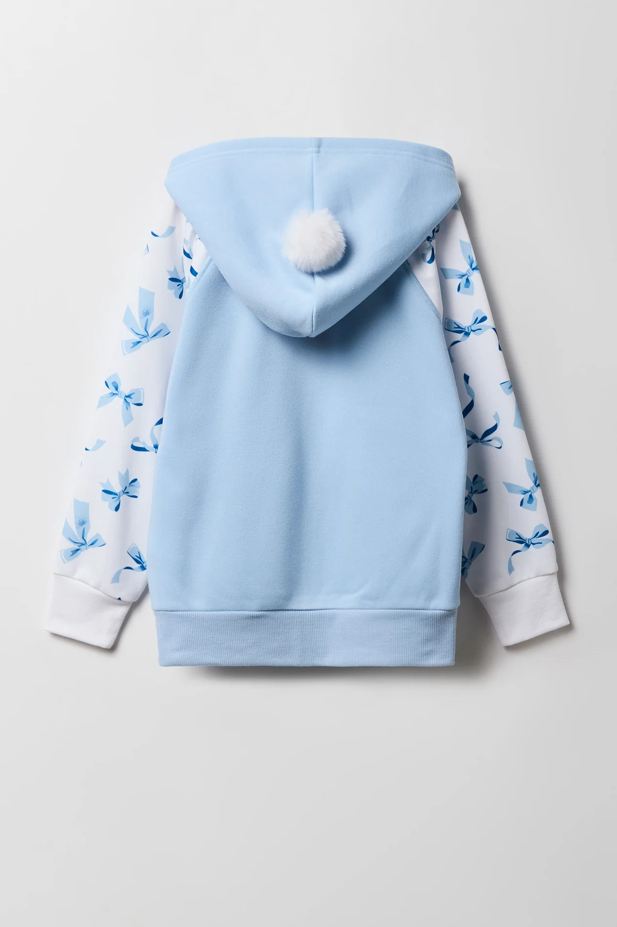 Girls 3D Penguin Bow Zip-Up Character Hoodie - Image 3