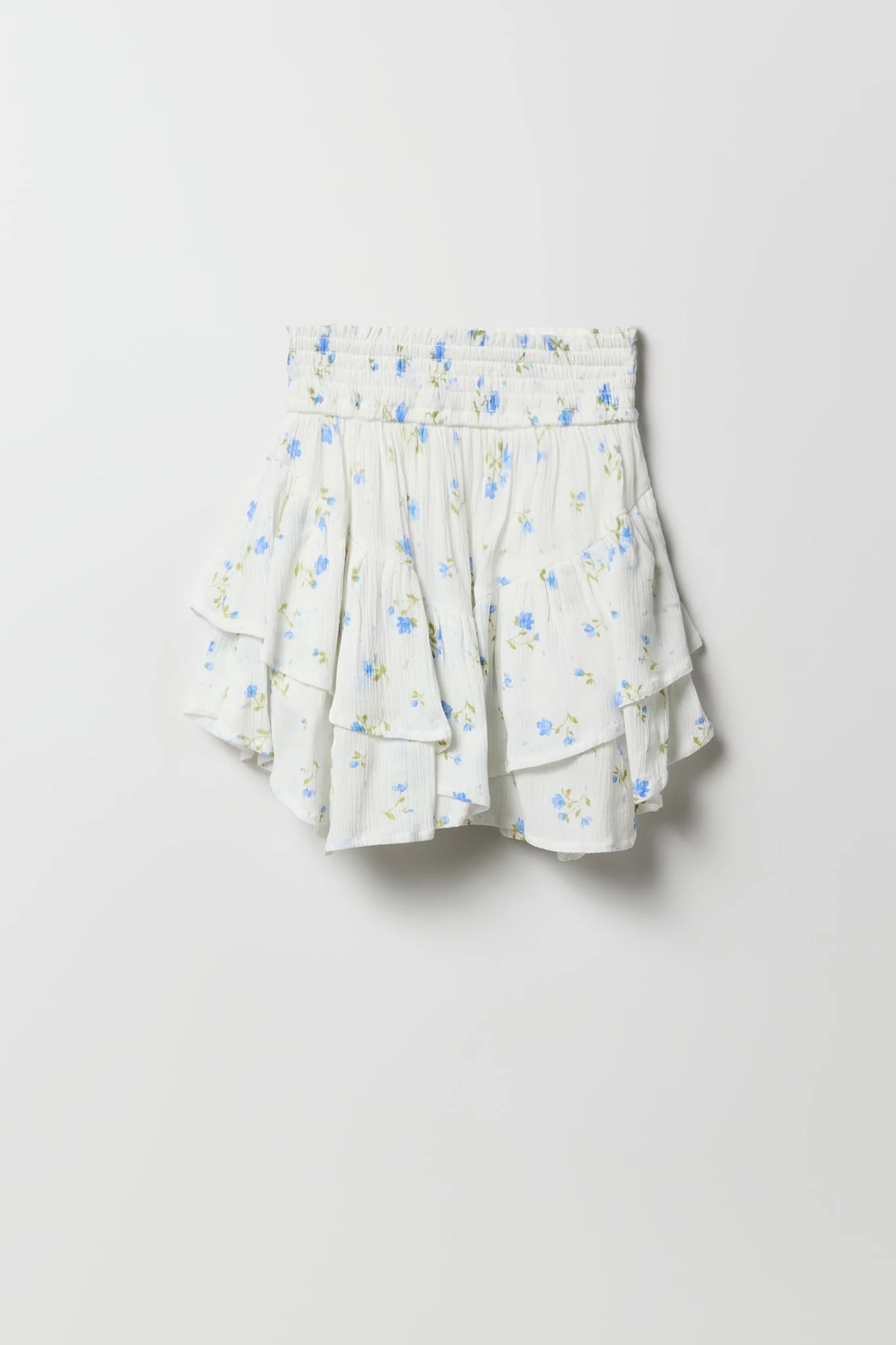 Girls Floral Tiered V-Hem Skort - Image 4