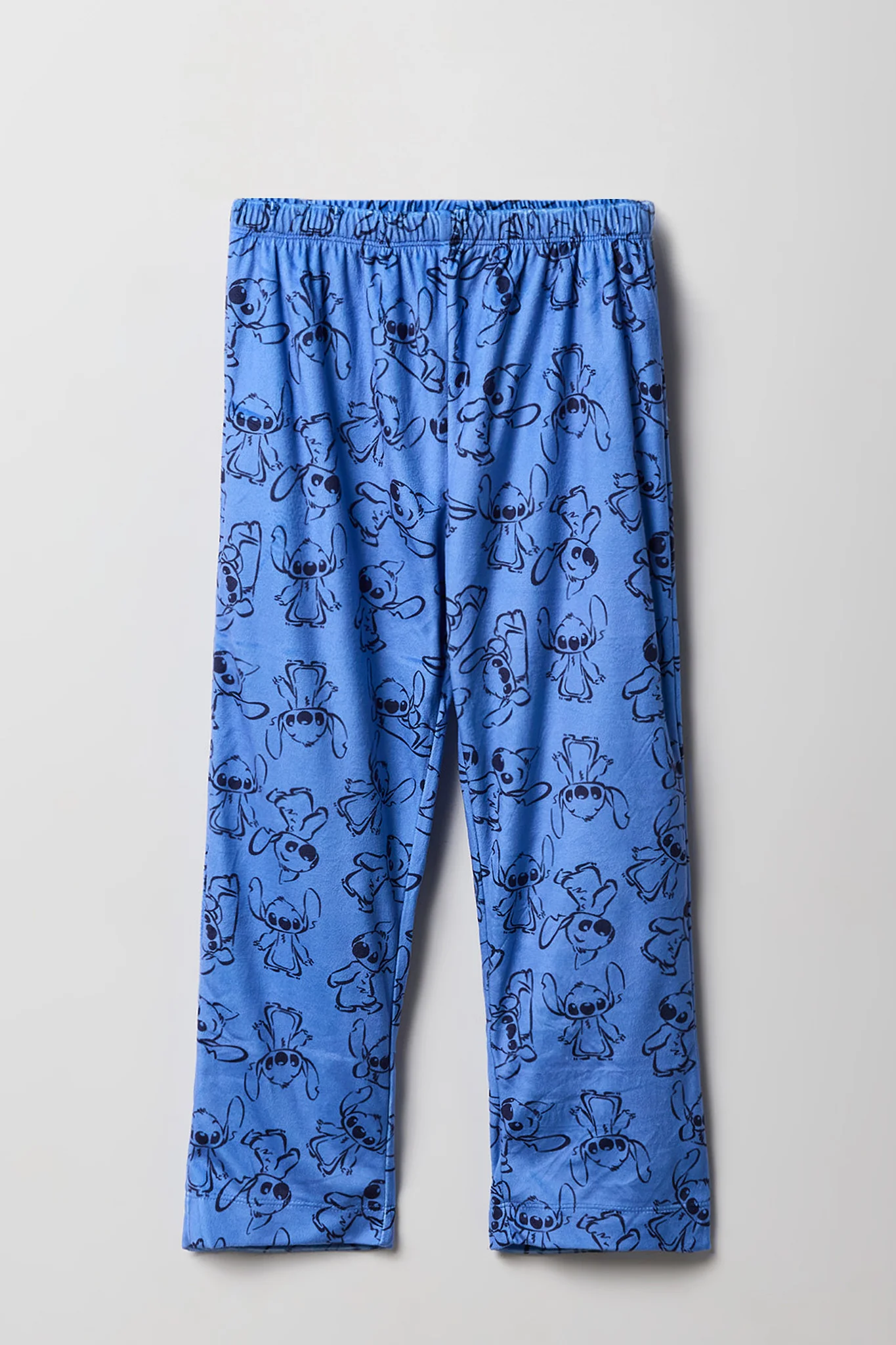 Girls Stitch Print Plush Pajama Pant - Image 3
