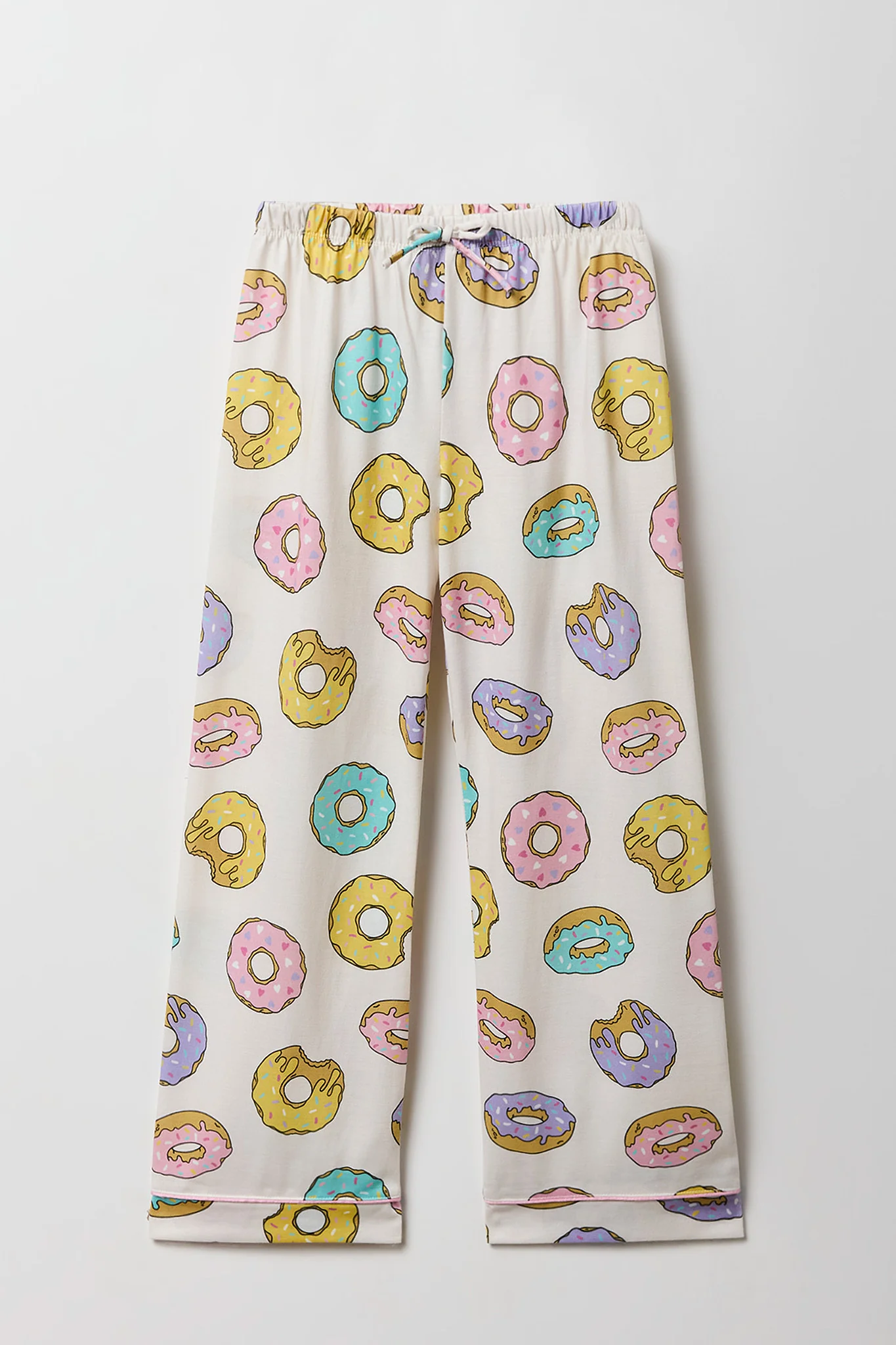 Girls Printed Button-Up Top & Pant Pajama Set - Image 14