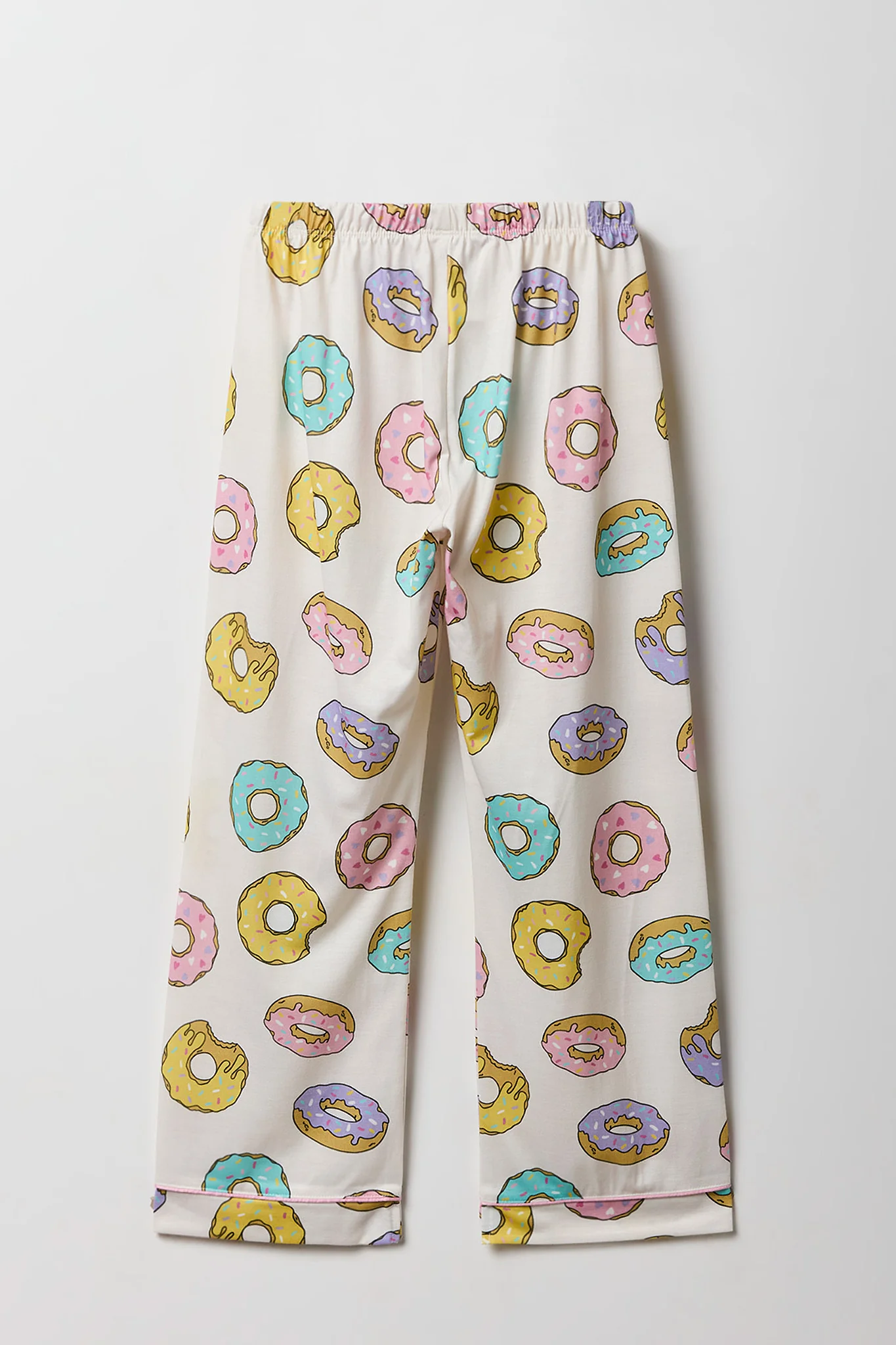Girls Printed Button-Up Top & Pant Pajama Set - Image 15