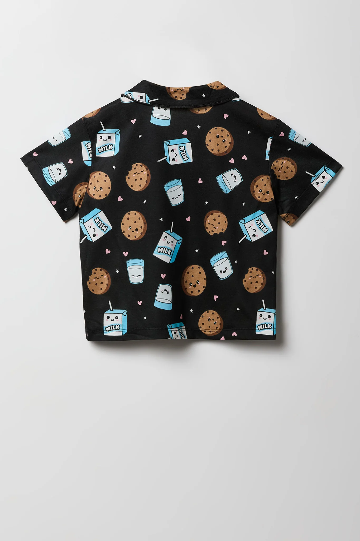 Girls Printed Button-Up Top & Pant Pajama Set - Image 23