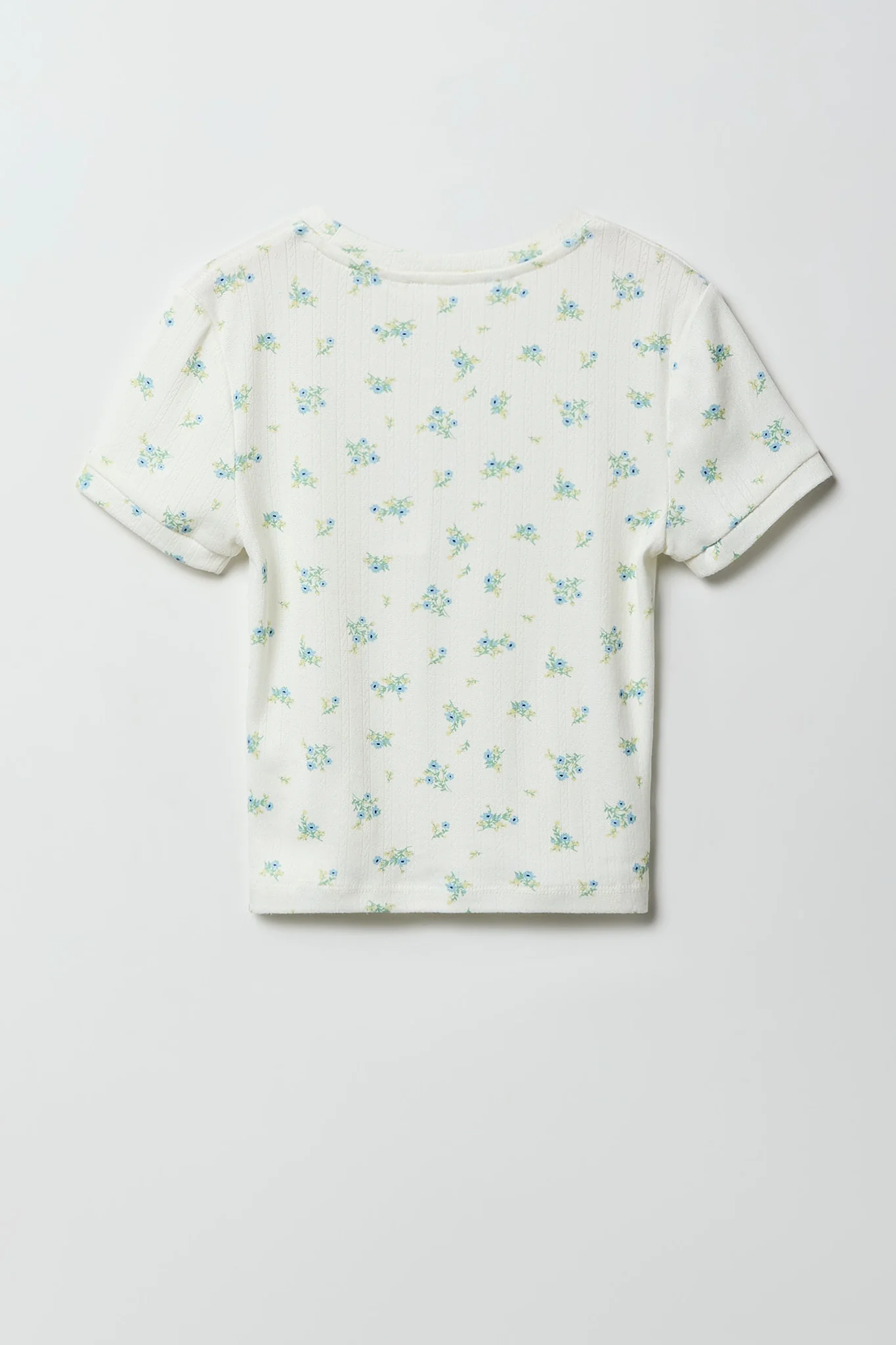 Girls Pointelle T-Shirt & Short Pajama Set - Image 8