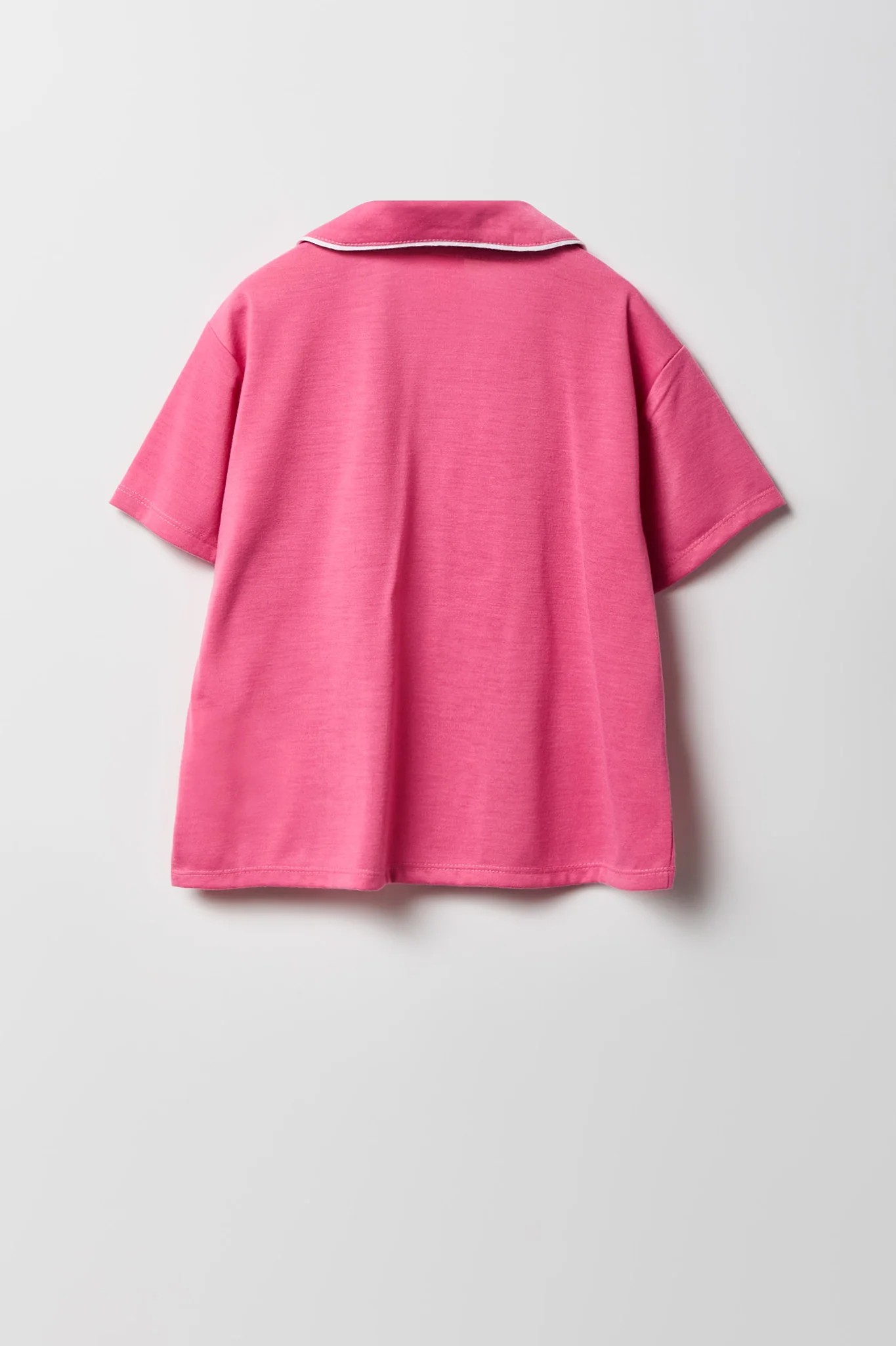 Girls Printed Button-Up Top & Short Pajama Set - Image 18