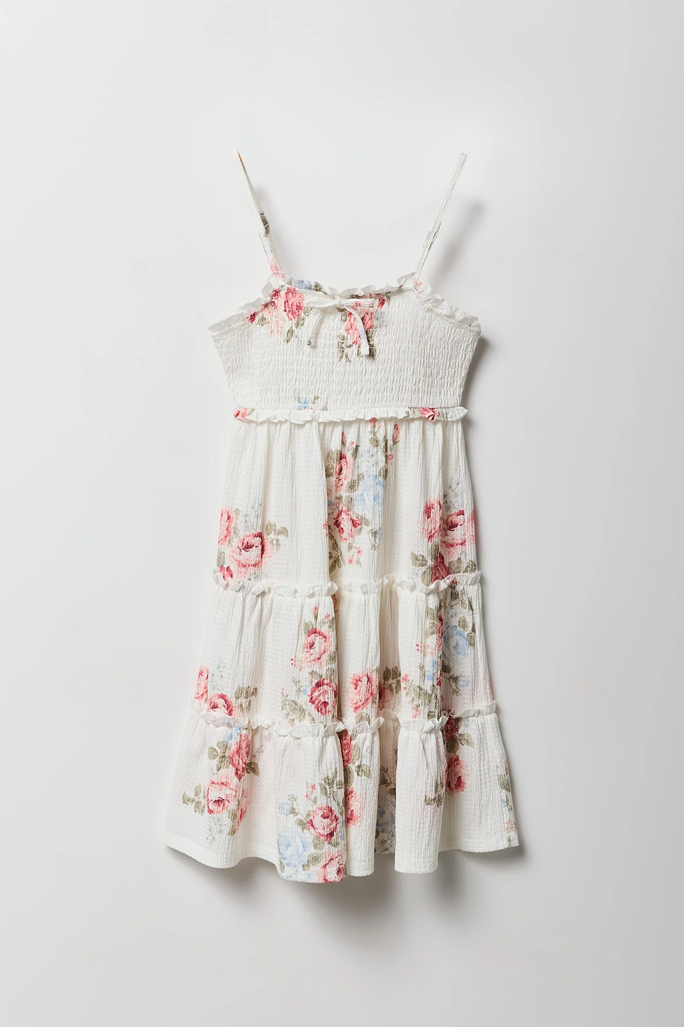 Girls Textured Tiered Dress - Image 5