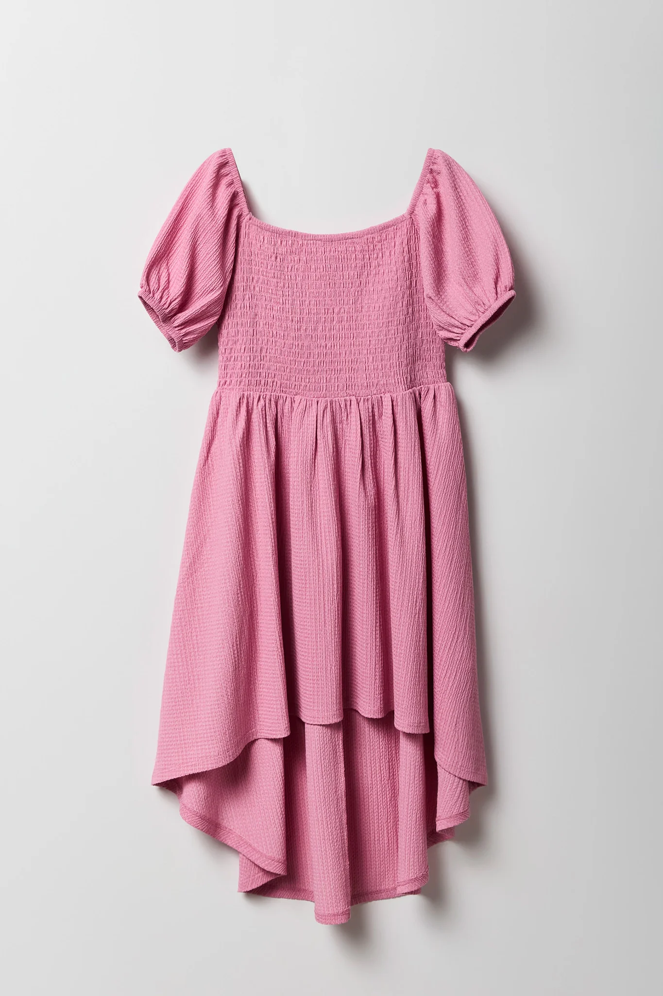 Girls Puff Sleeve High-Low Dress - Image 5