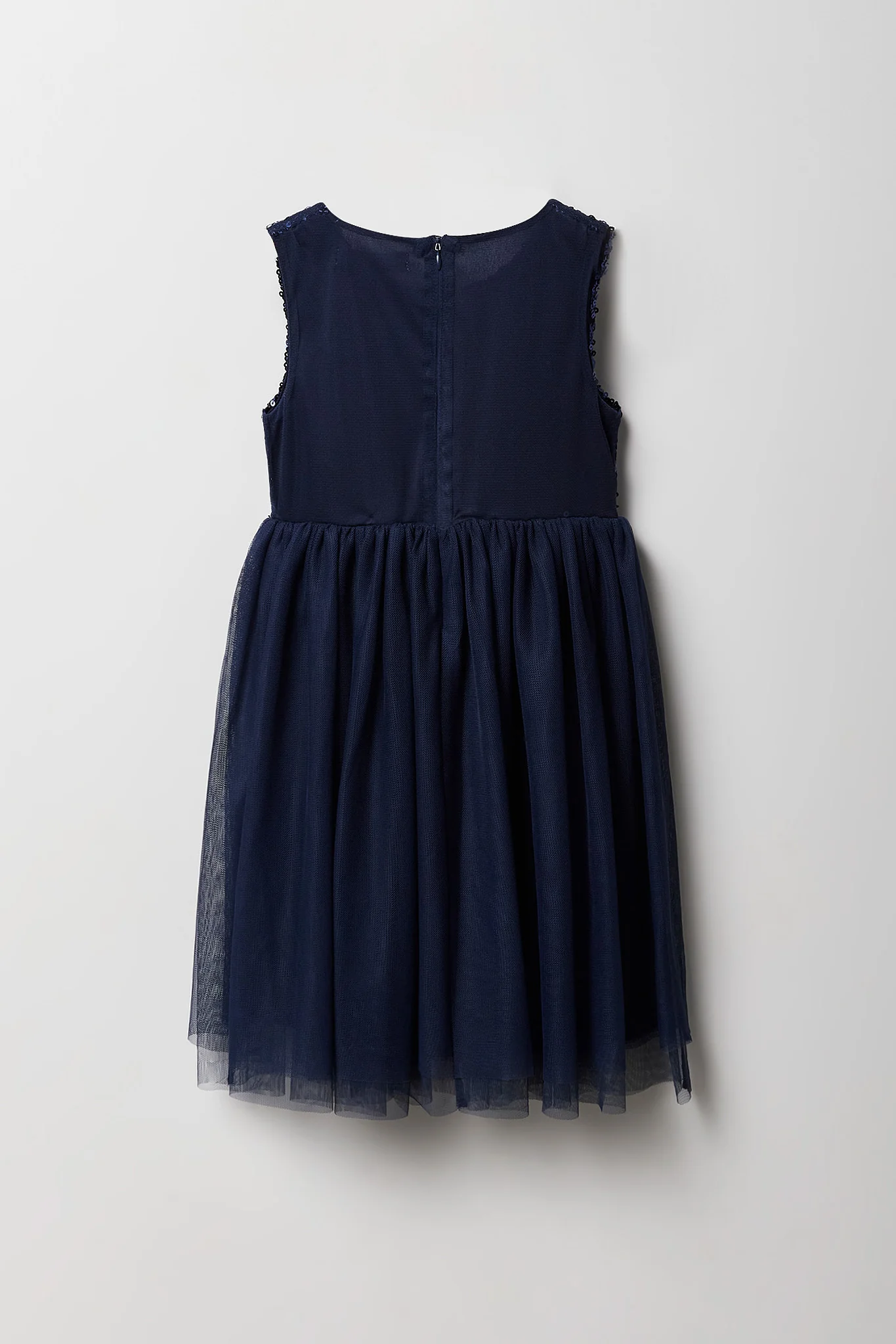 Girls Sequin Tulle Skater Dress - Image 6
