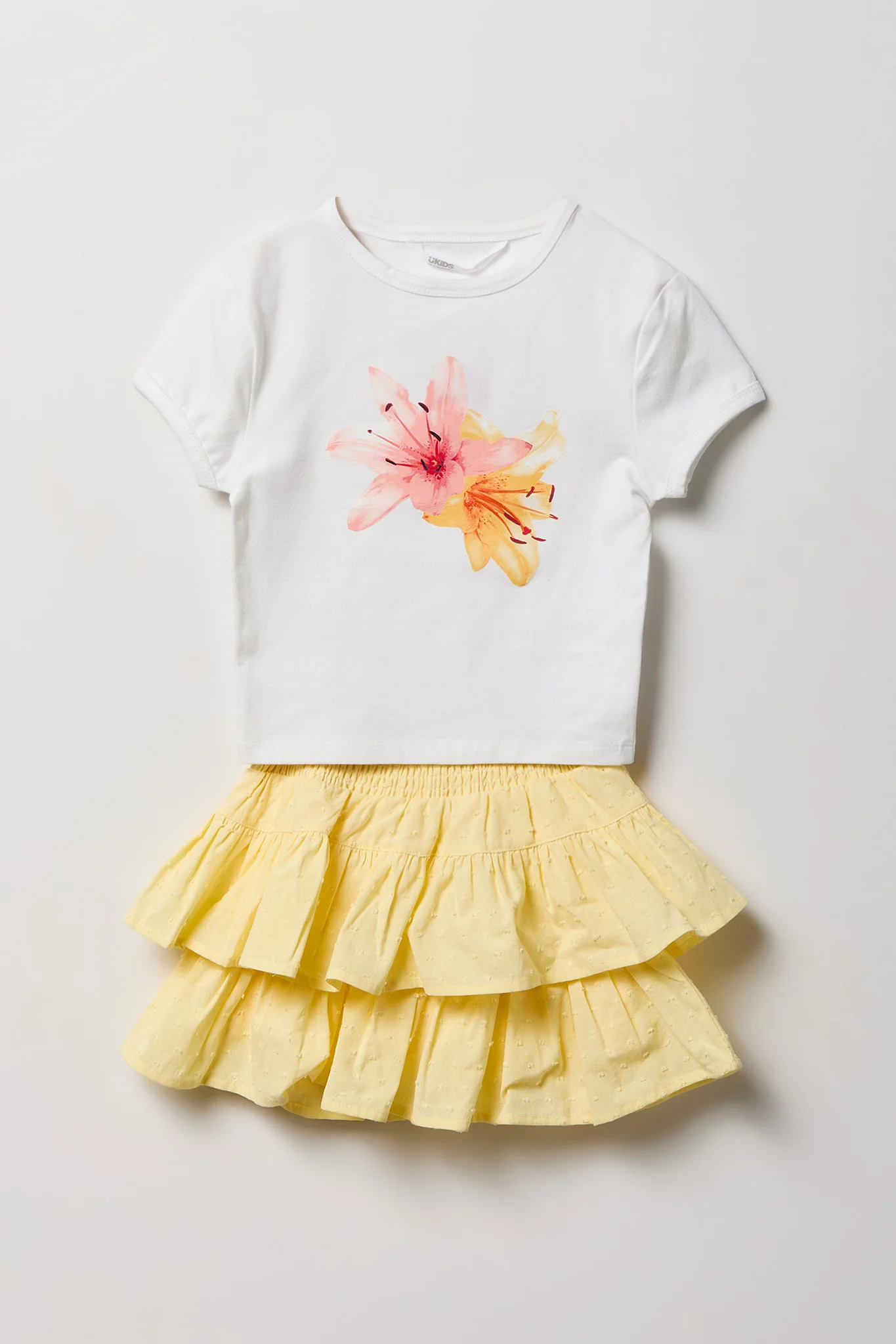 Girls Graphic T-Shirt & Skort Set - Image 5