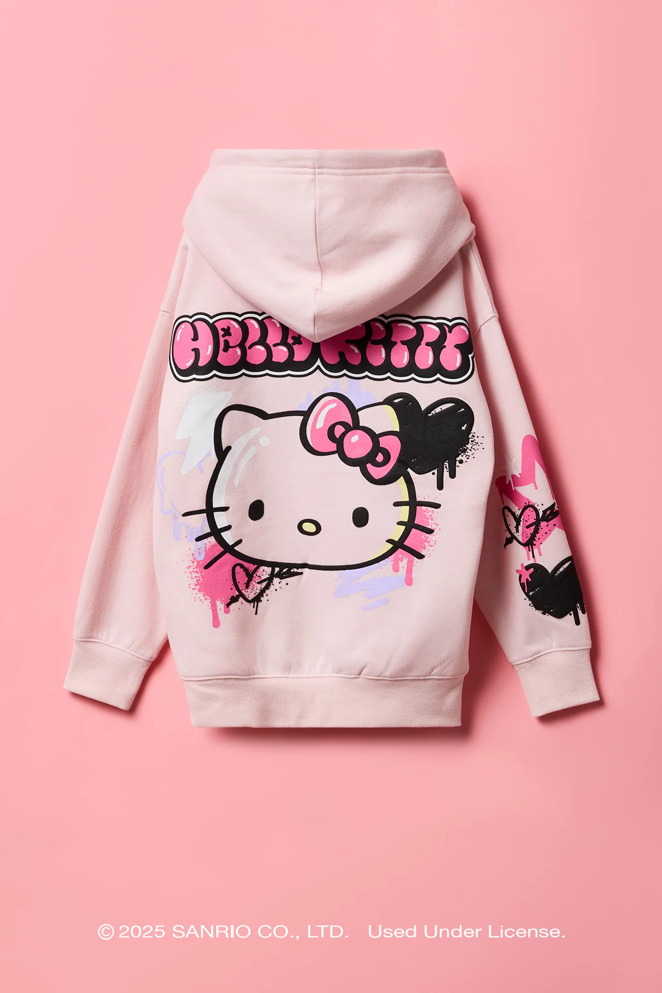 Hello Kitty® Girls Puff Print Fleece Hoodie