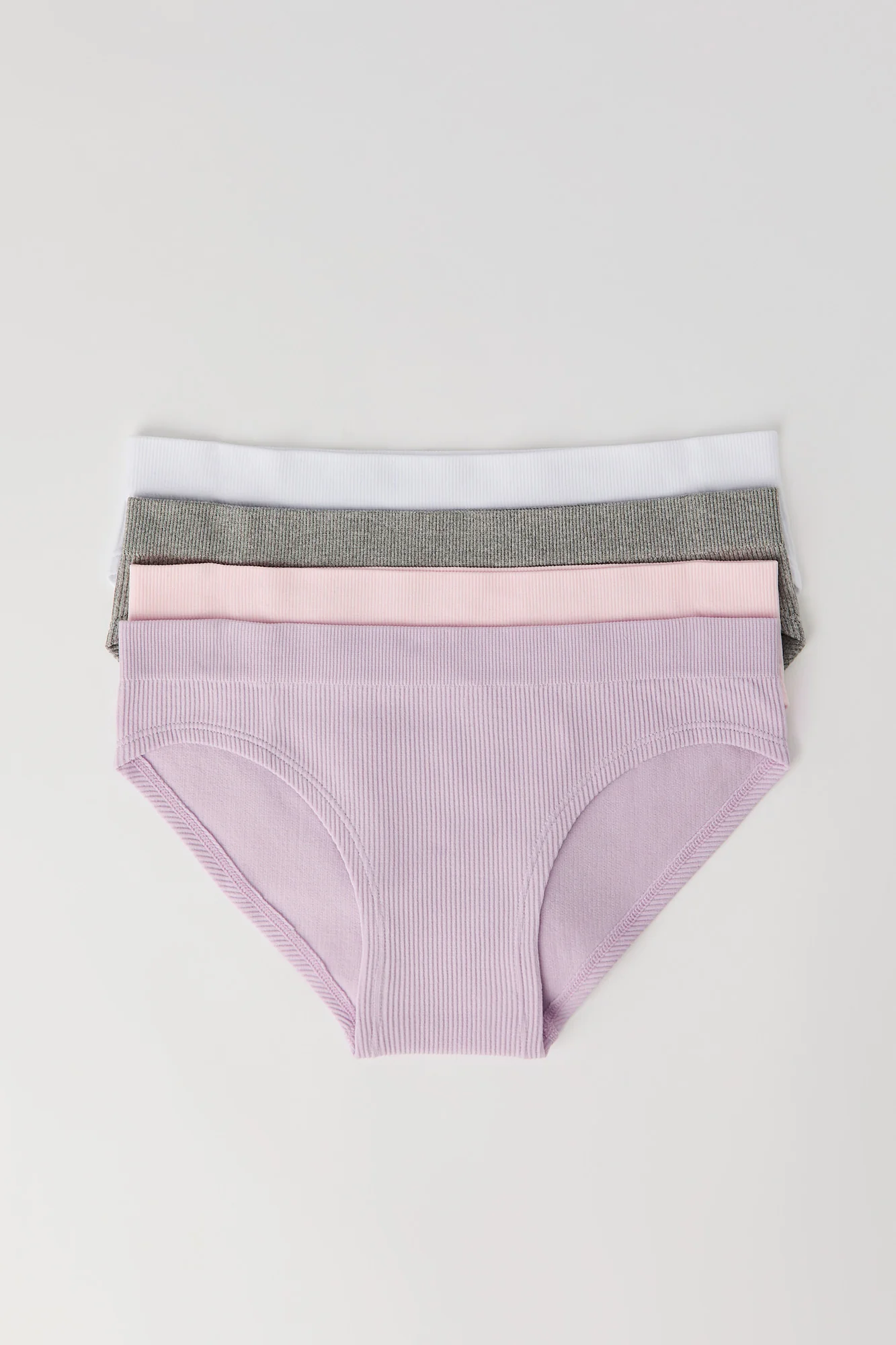Girls Seamless Ribbed Underwear (4 Pack) - Image 2