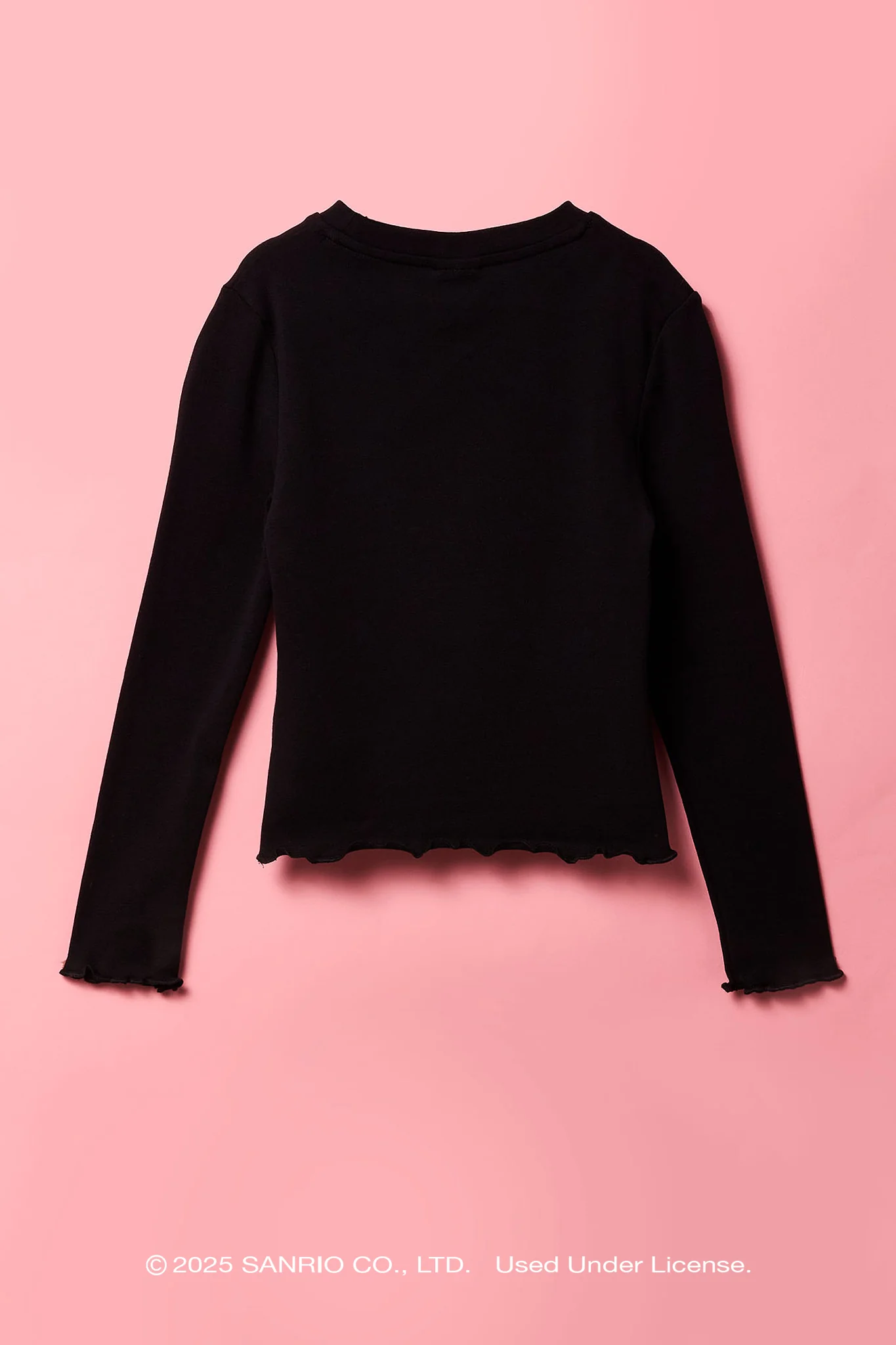 Kuromi™ Girls Lettuce Edge Long Sleeve Top - Image 2