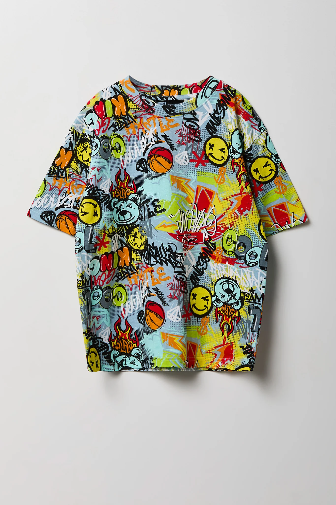 Boys Solid & Graffiti Print T-Shirt (2 Pack) - Image 12