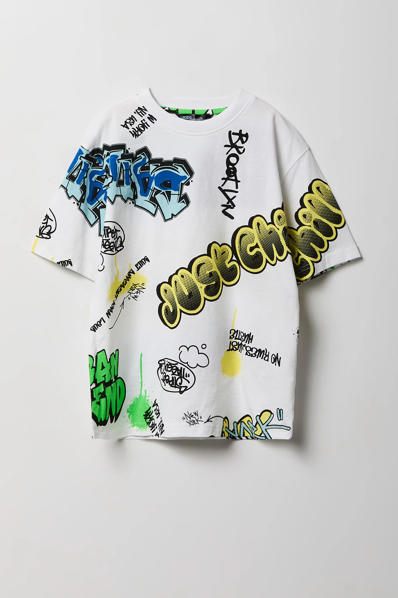 Boys Solid & Graffiti Print T-Shirt (2 Pack) - Image 2