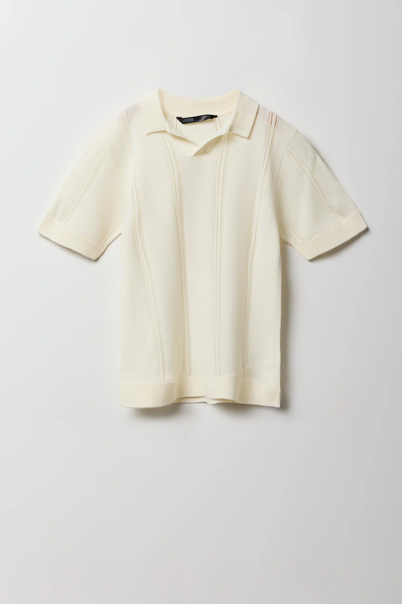 Boys Textured Striped Polo - Image 3