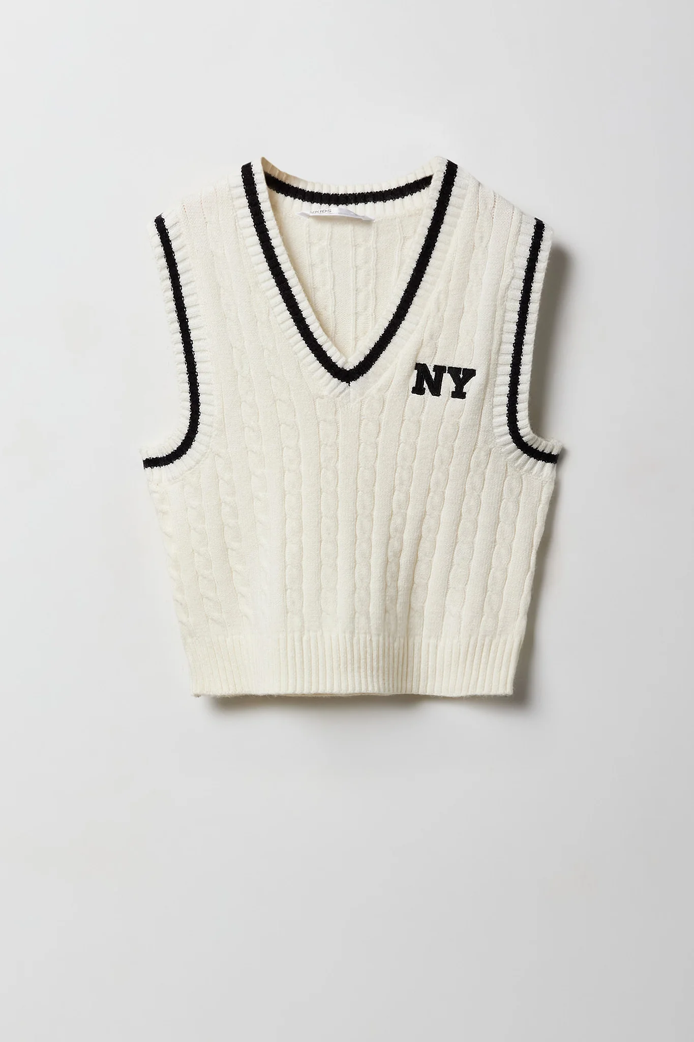 Girls Cable Knit Sweater Vest - Image 7