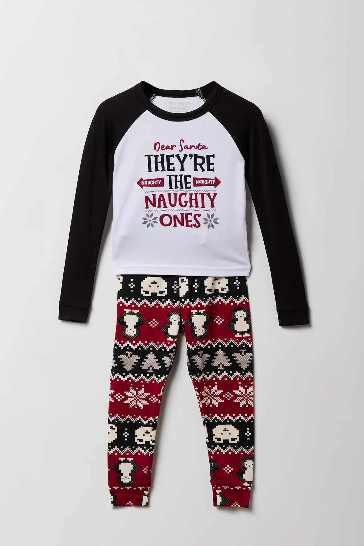 Toddler Fammy Jammies Naughty List Pajama Set - Image 3