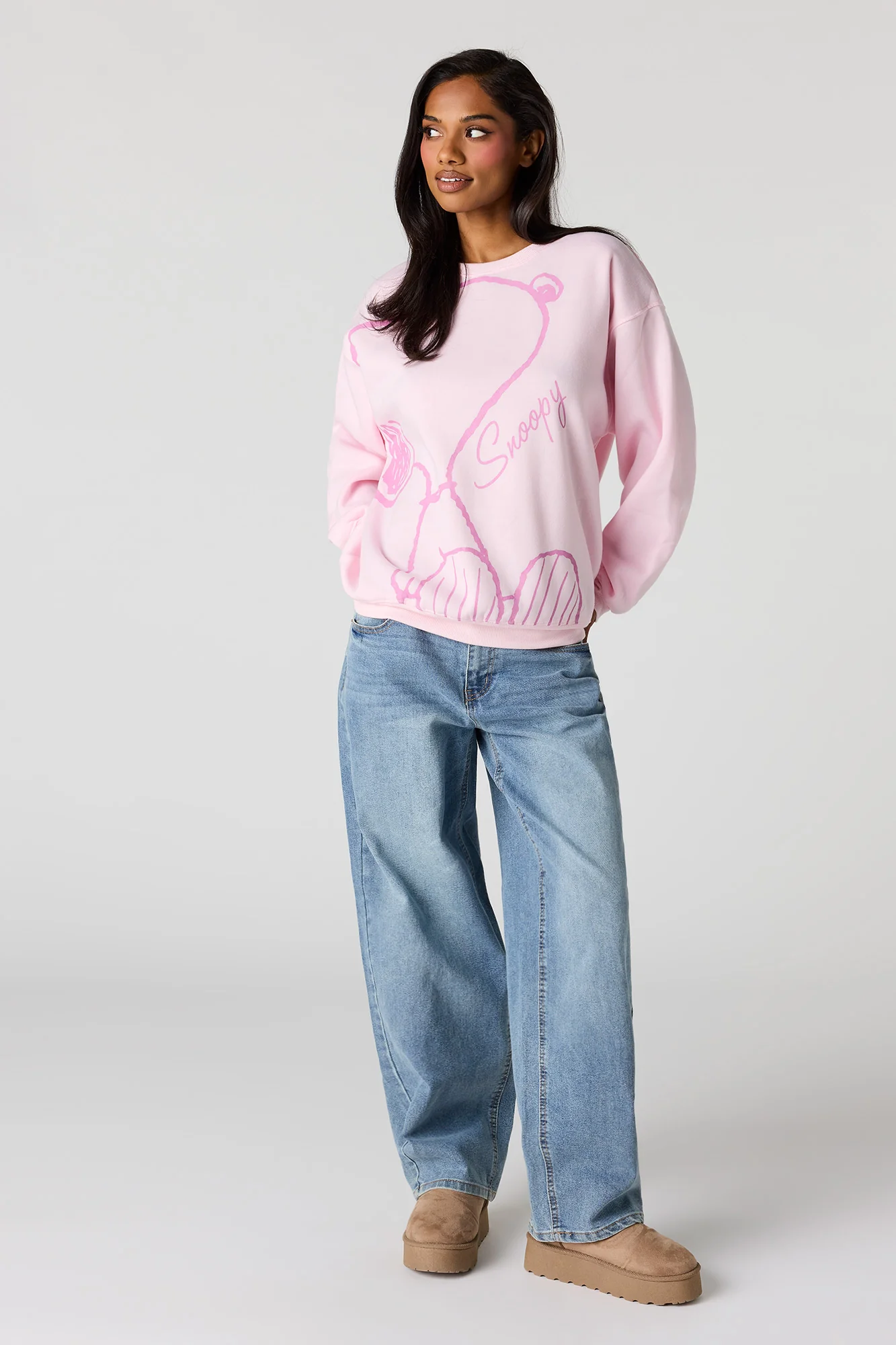 Snoopy Graphic Fleece Sweatshirt - Image 3