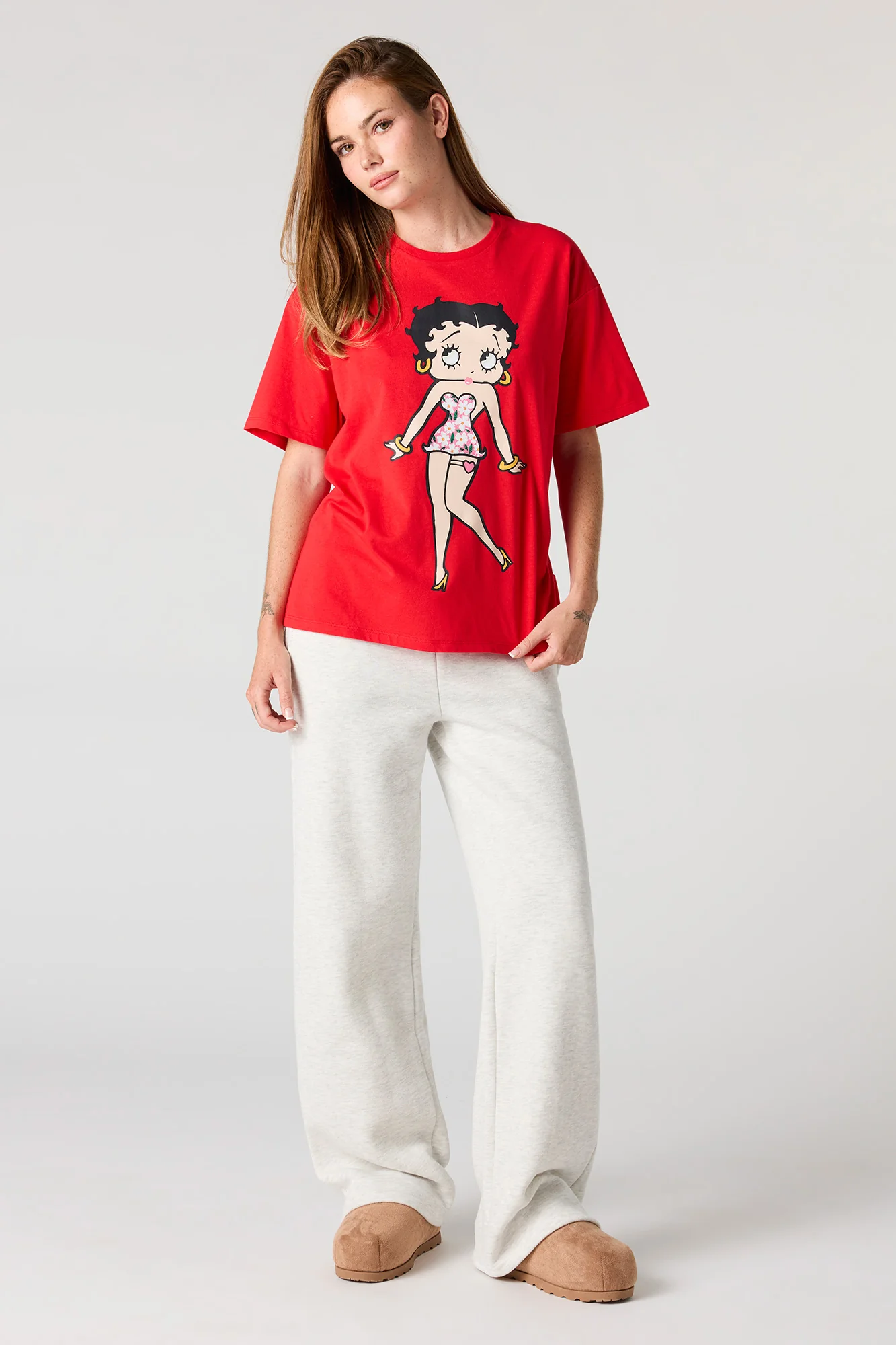 Betty Boop Graphic Boyfriend T-Shirt - Image 3